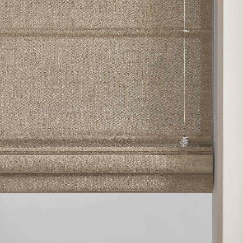 Elvonaeoly Custom Linen Roman Shades