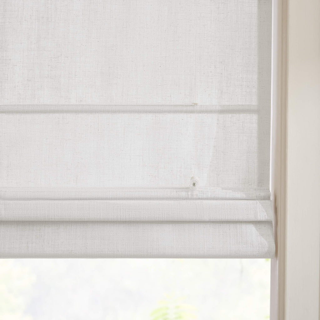 Elvonaeoly Custom Linen Roman Shades
