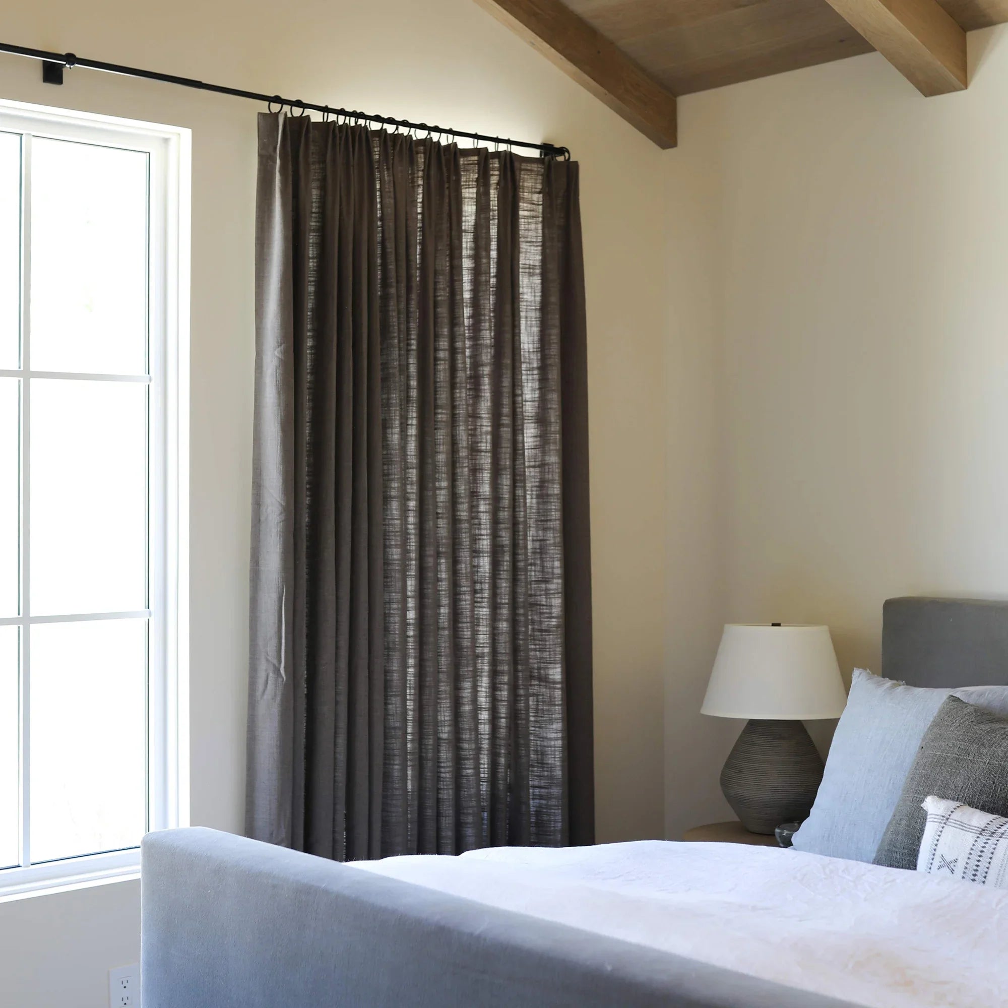 Elvonaeoly Linen Blend Curtains