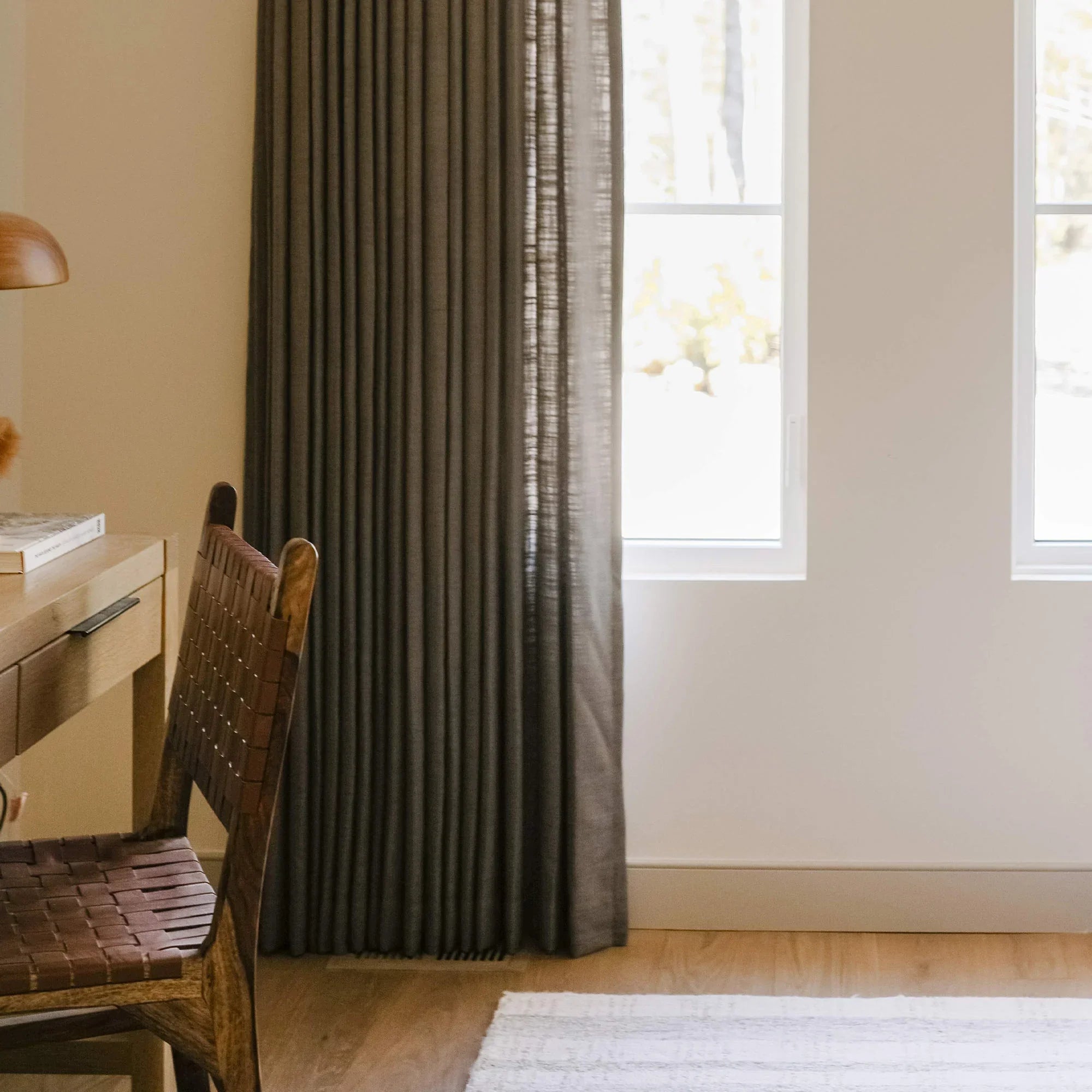 Elvonaeoly Linen Blend Curtains