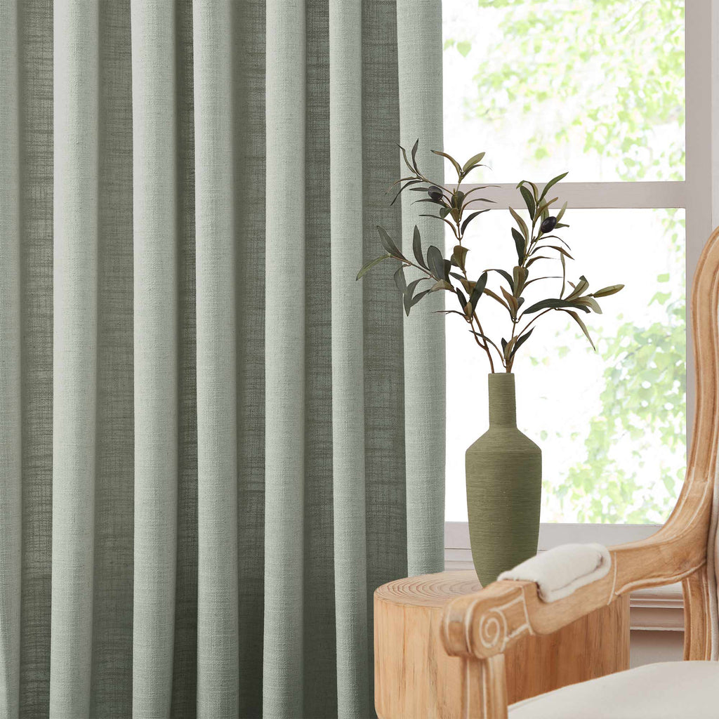 Elvonaeoly Linen Blend Curtains