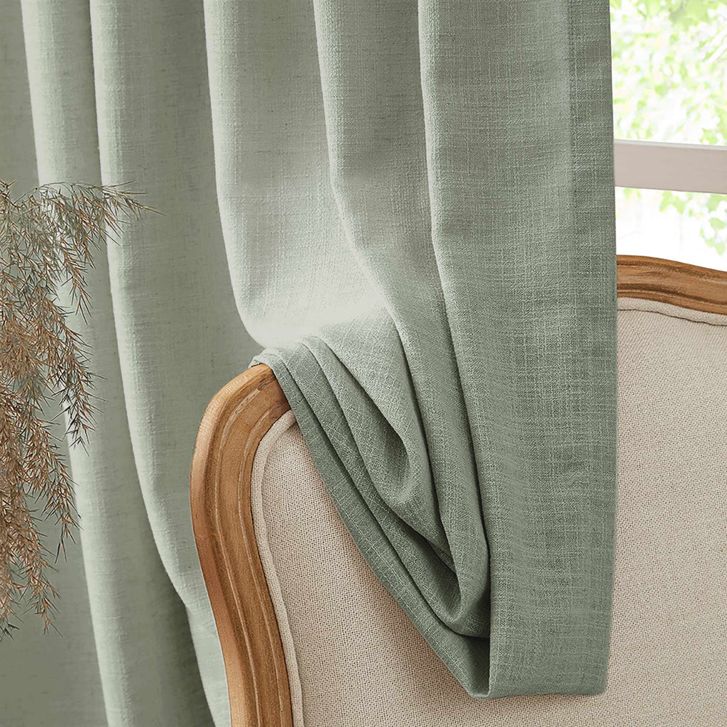 Elvonaeoly Linen Blend Curtains