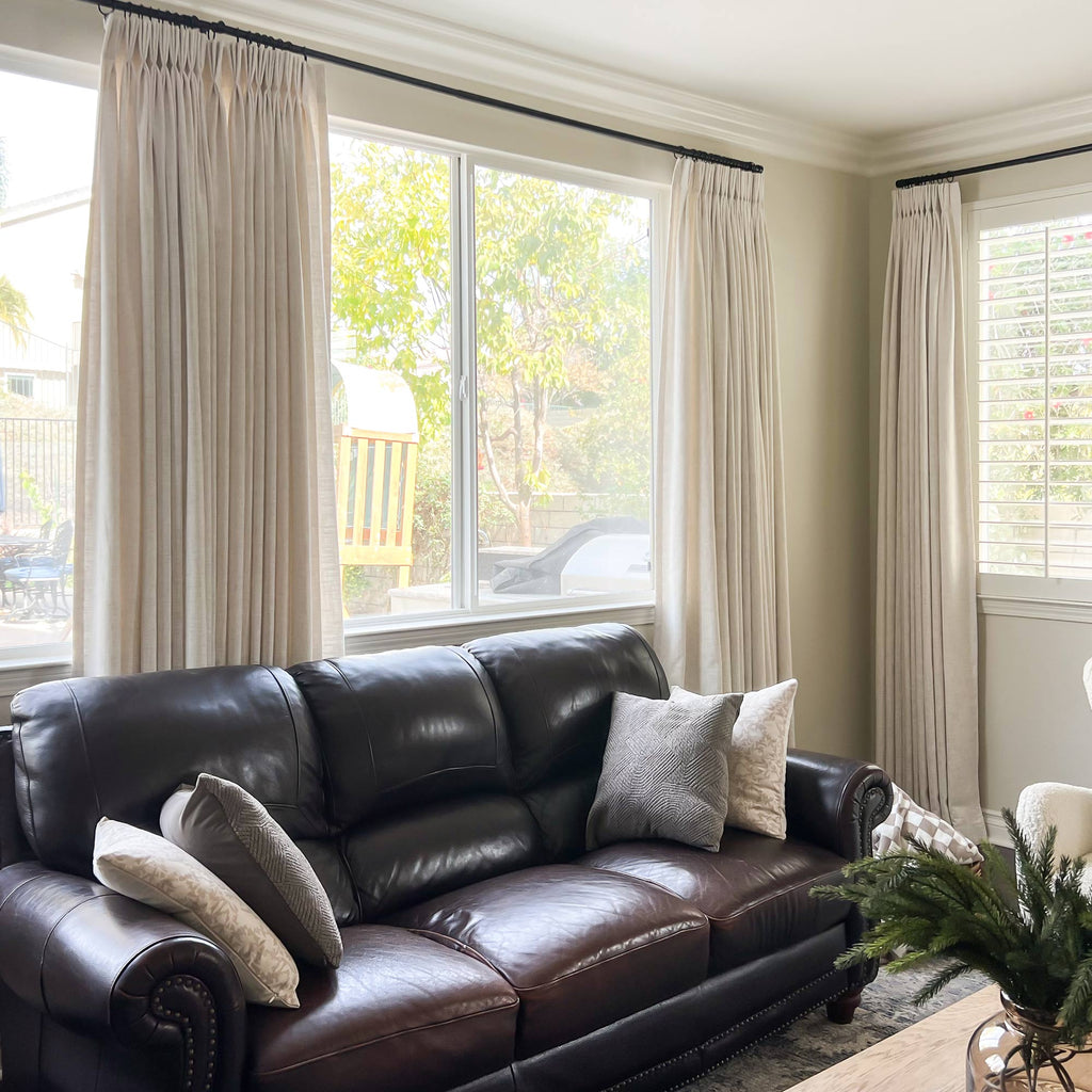 Elvonaeoly Linen Blend Curtains
