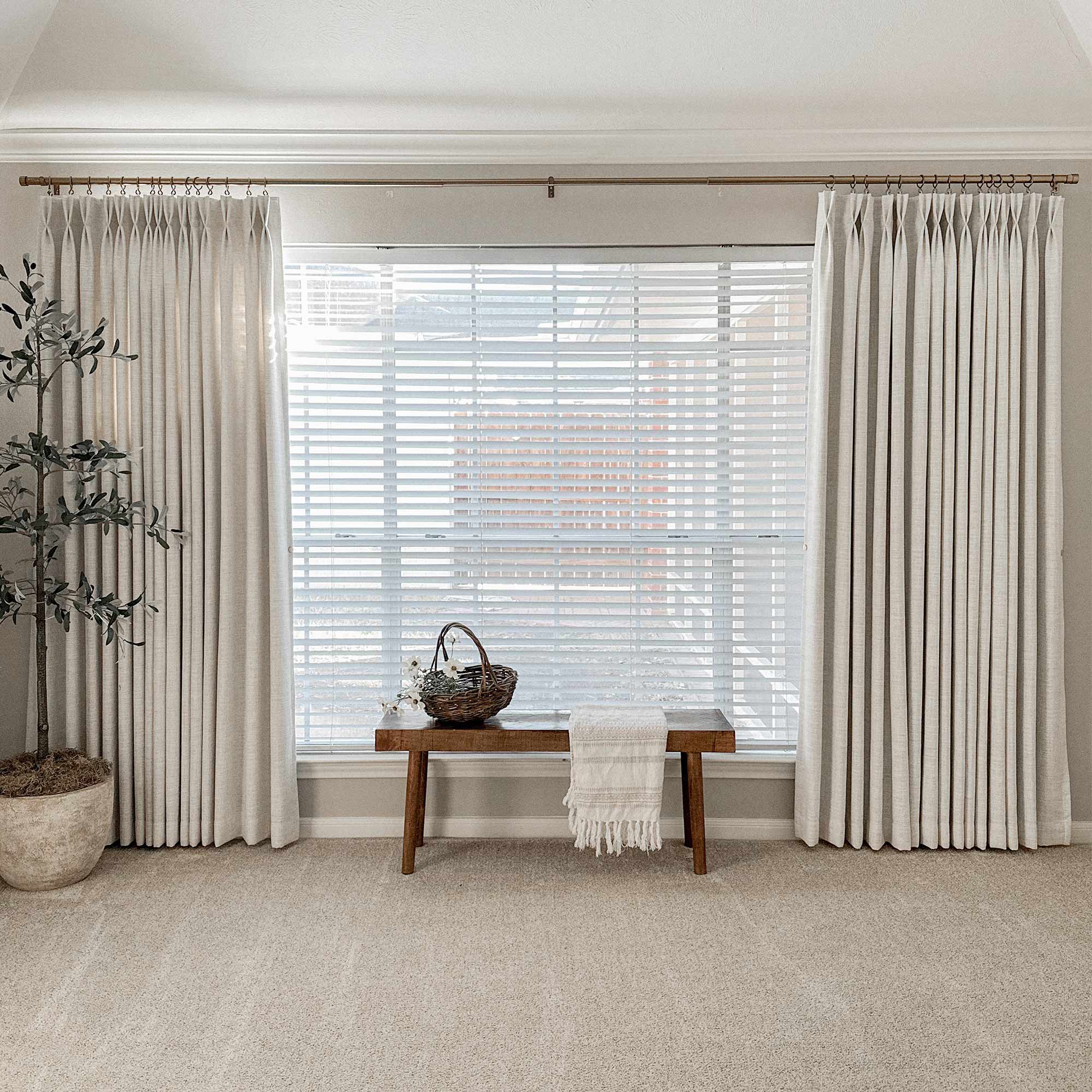 Elvonaeoly Linen Blend Curtains