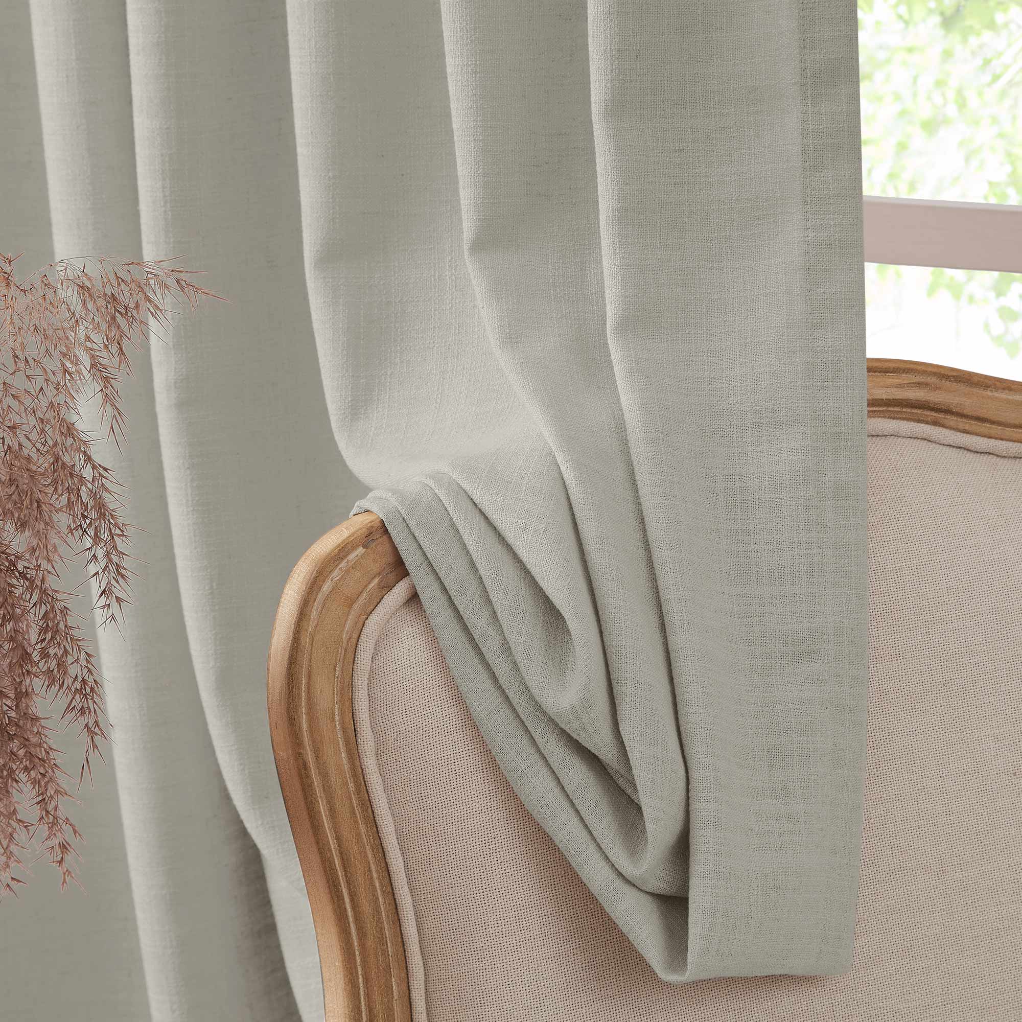 Elvonaeoly Linen Blend Curtains