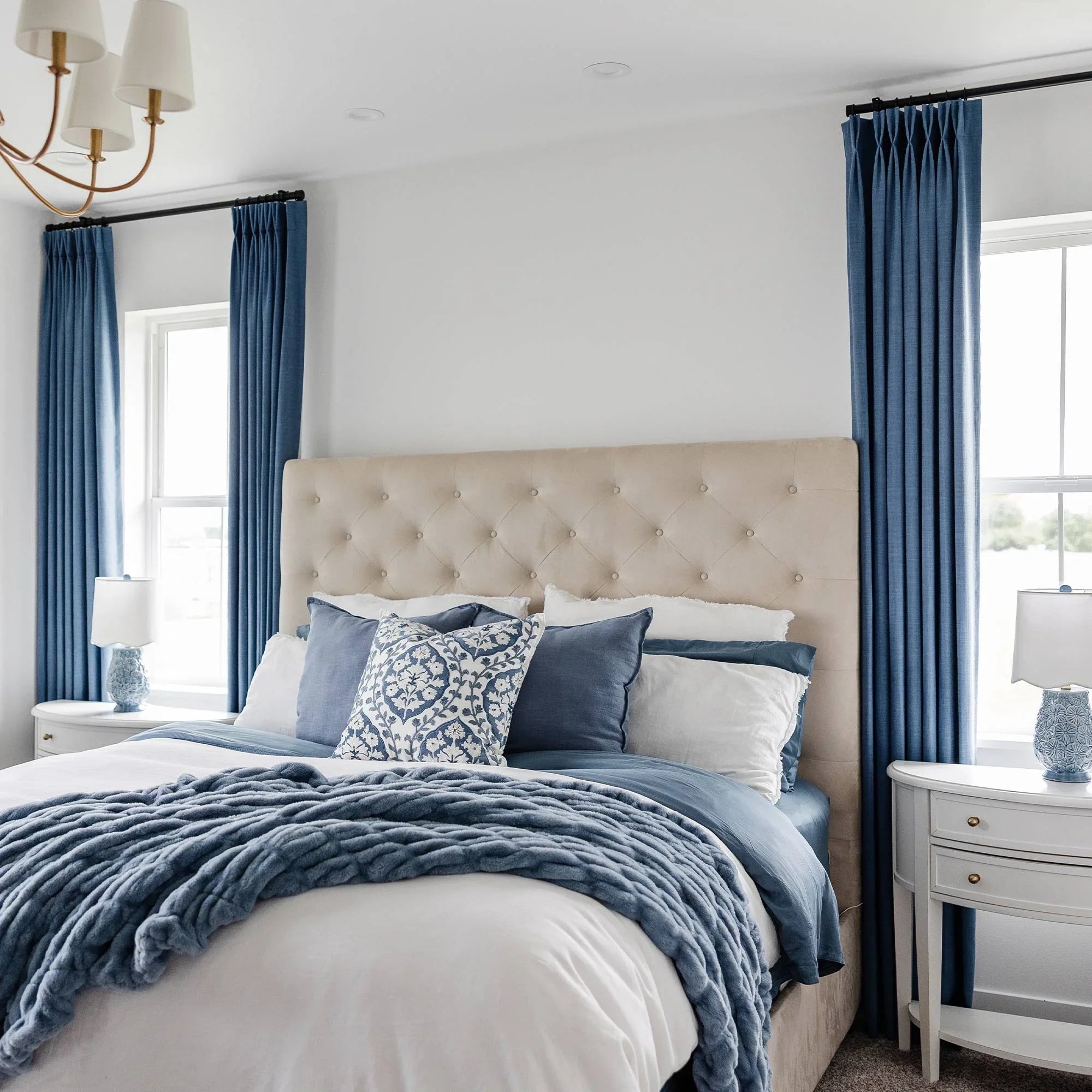 Elvonaeoly Linen Blend Curtains