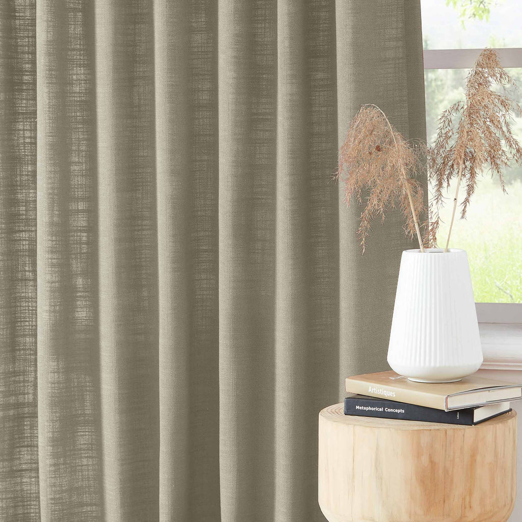 Elvonaeoly Linen Blend Curtains
