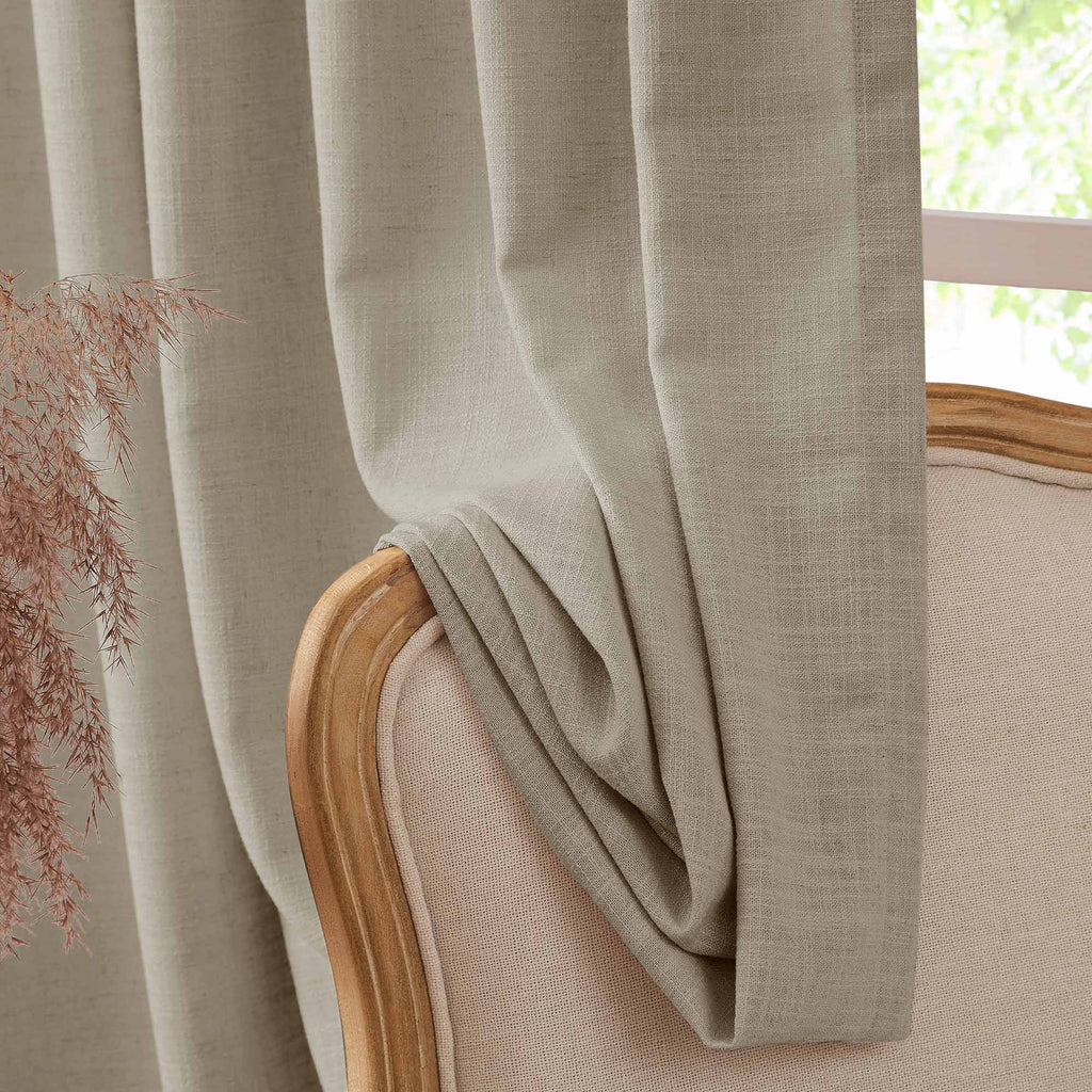 Elvonaeoly Linen Blend Curtains
