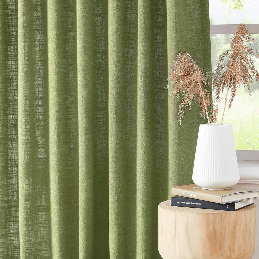 Elvonaeoly Linen Blend Curtains