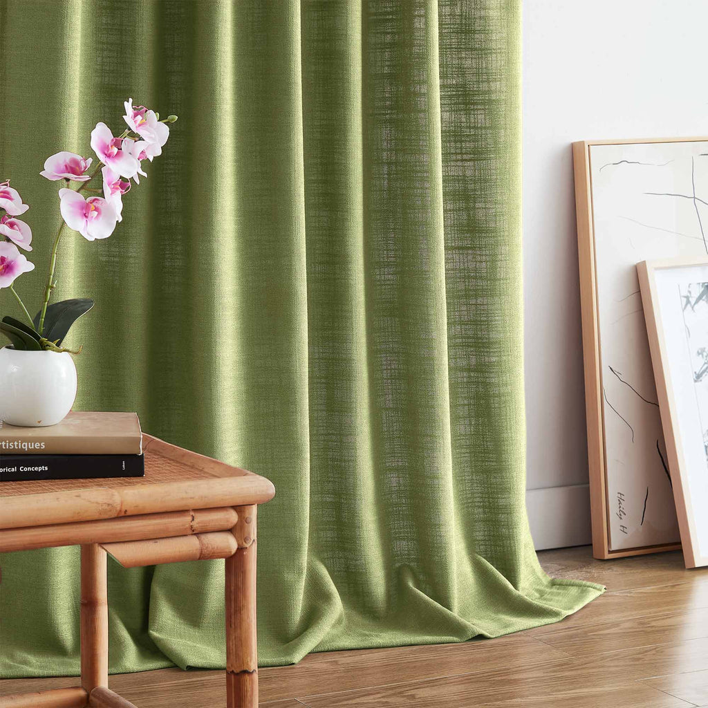 Elvonaeoly Linen Blend Curtains