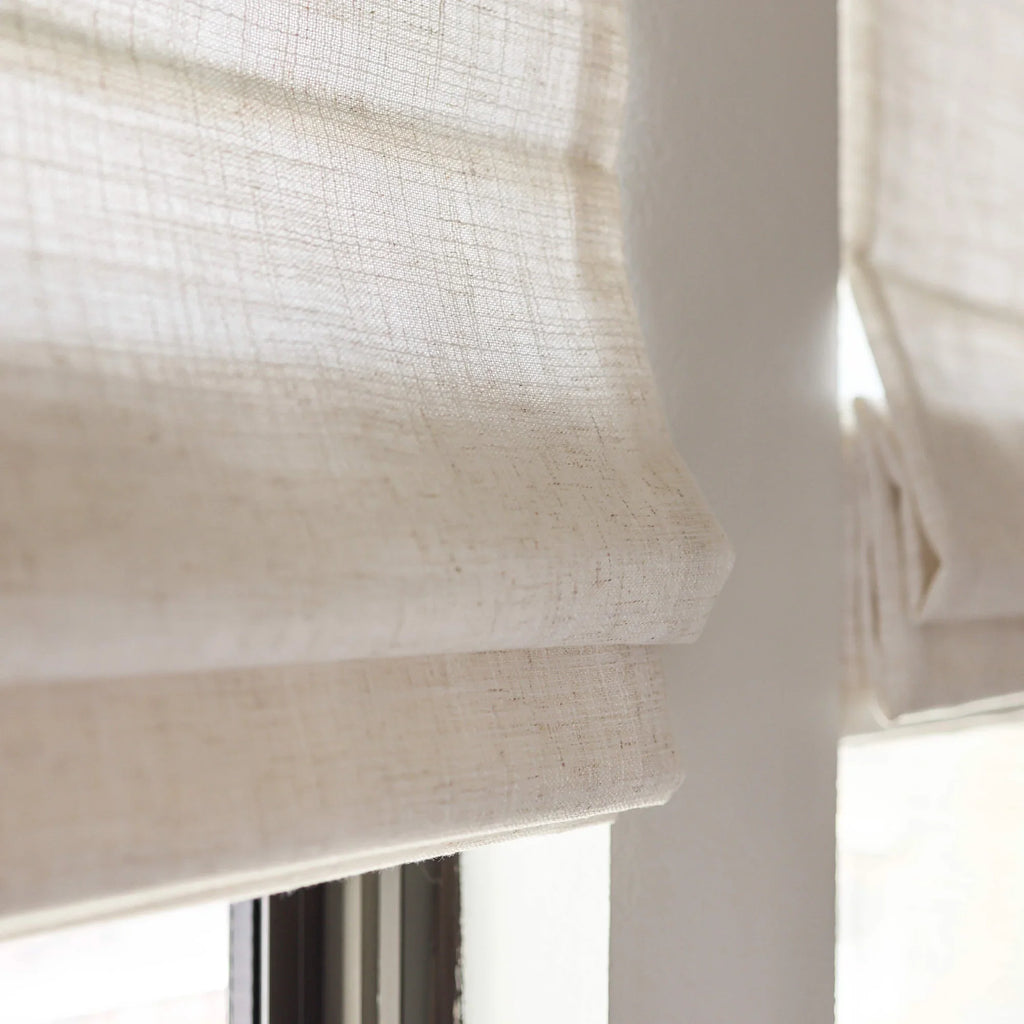Elvonaeoly Custom Linen Roman Shades