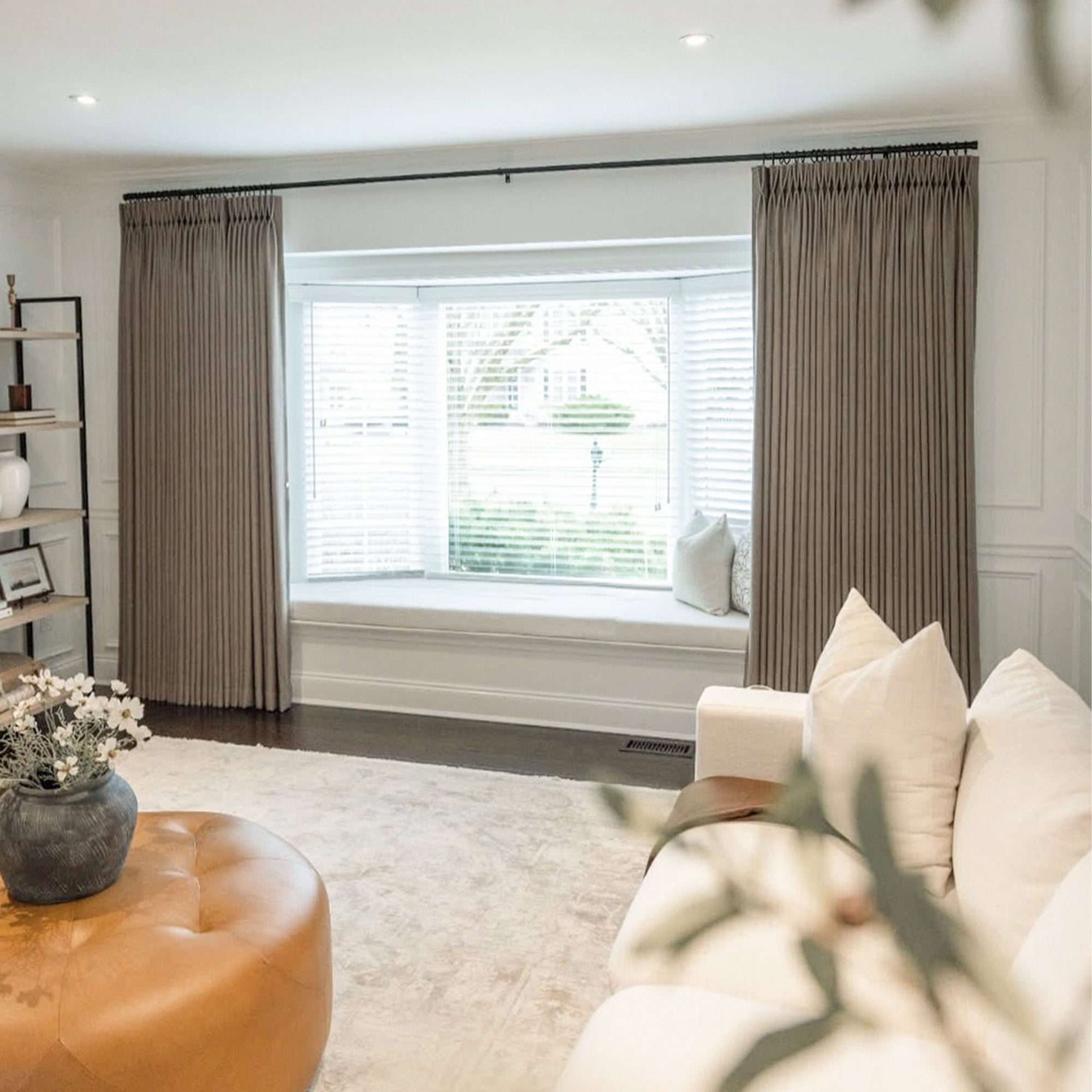 Elvonaeoly Linen Blend Curtains