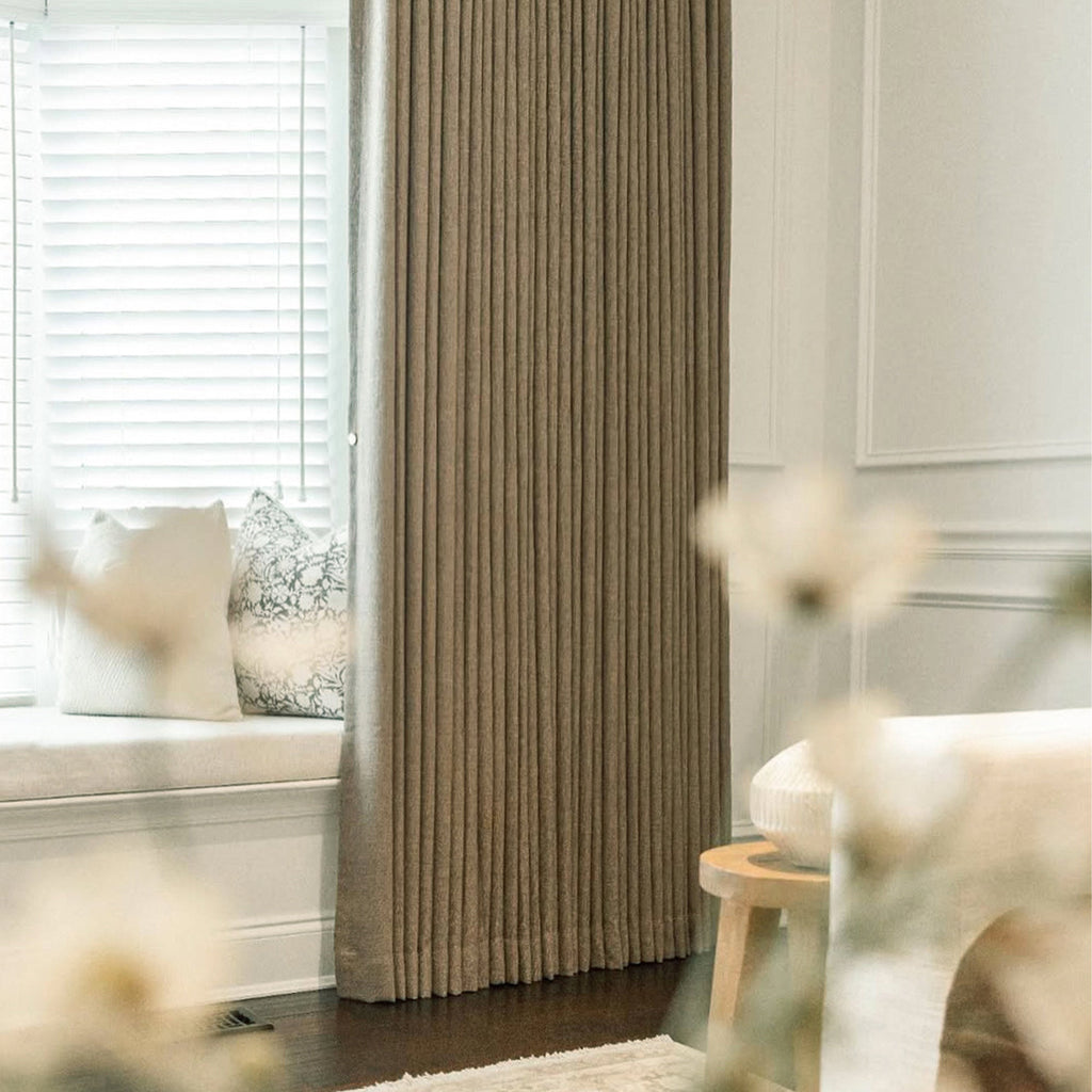 Elvonaeoly Linen Blend Curtains