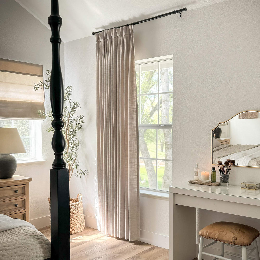 Elvonaeoly Linen Blend Curtains