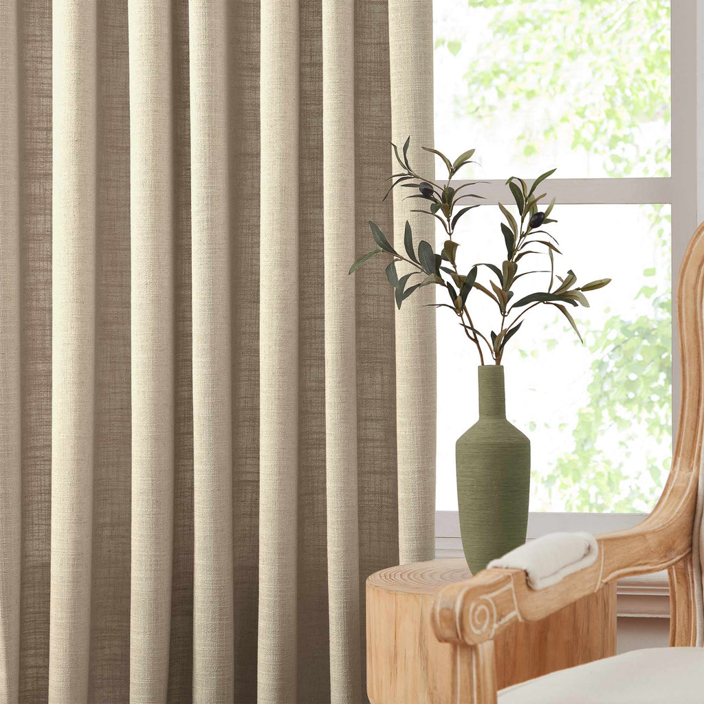 Elvonaeoly Linen Blend Curtains