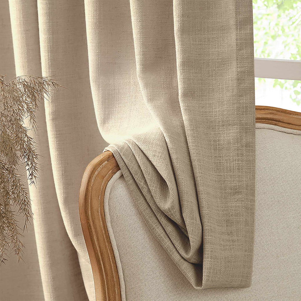 Elvonaeoly Linen Blend Curtains