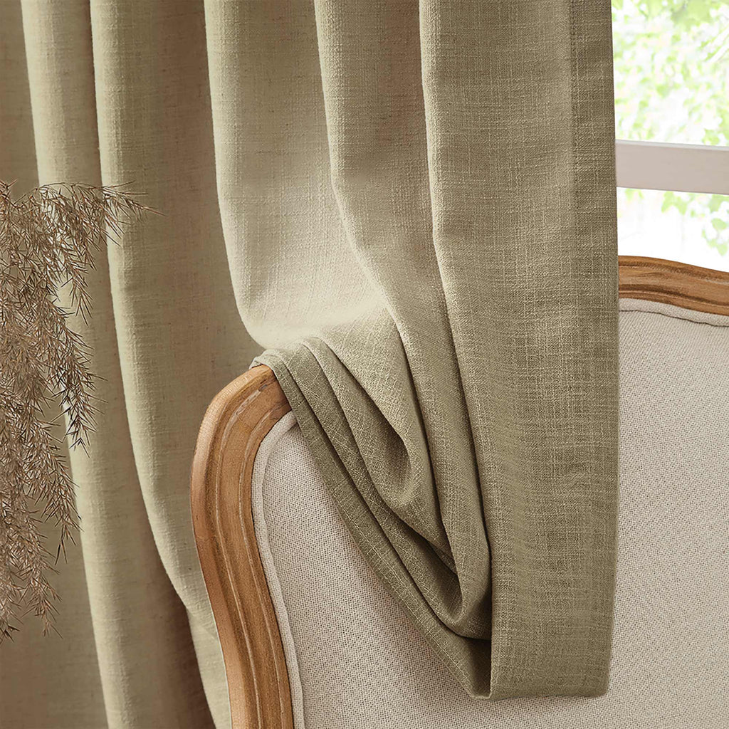 Elvonaeoly Linen Blend Curtains