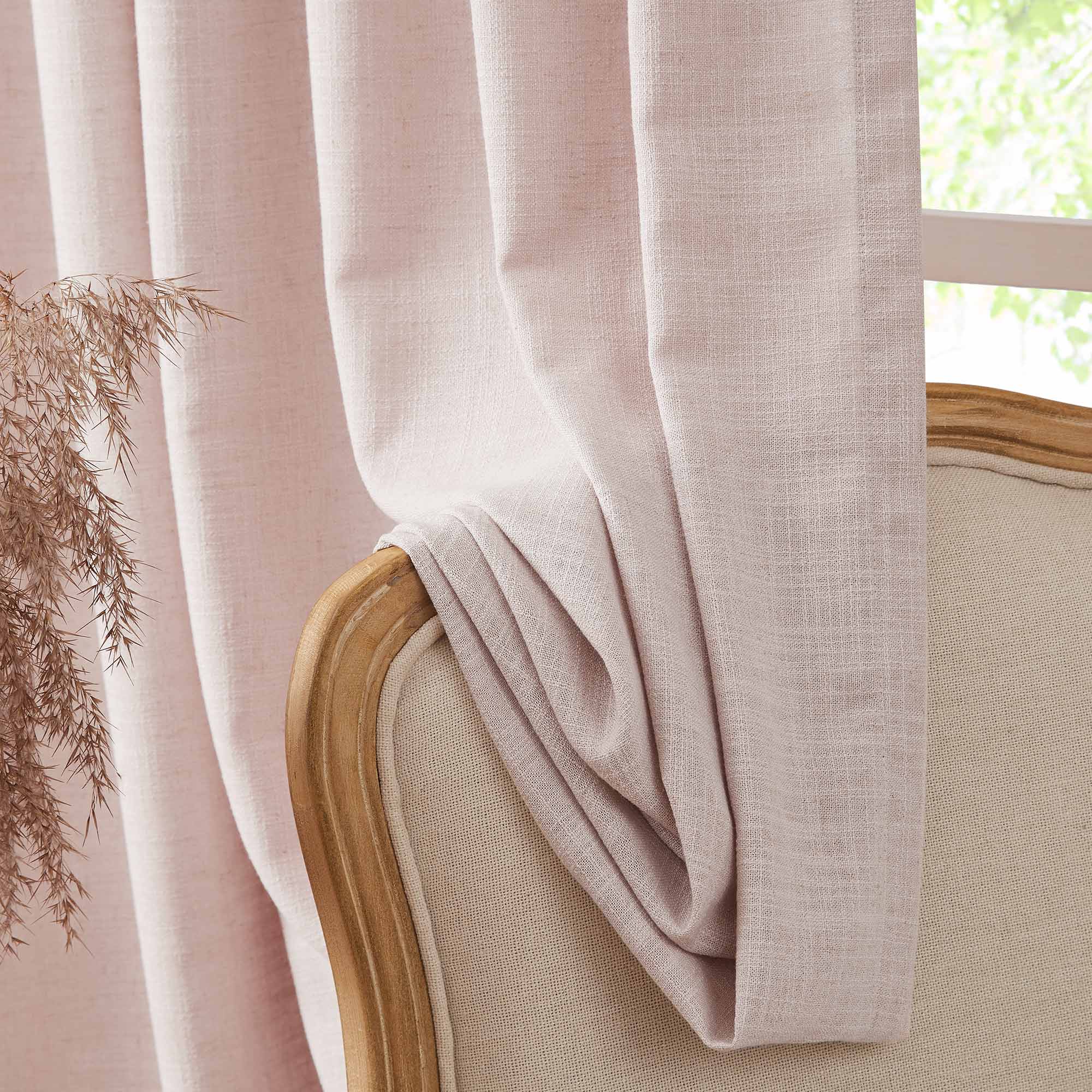 Elvonaeoly Linen Blend Curtains