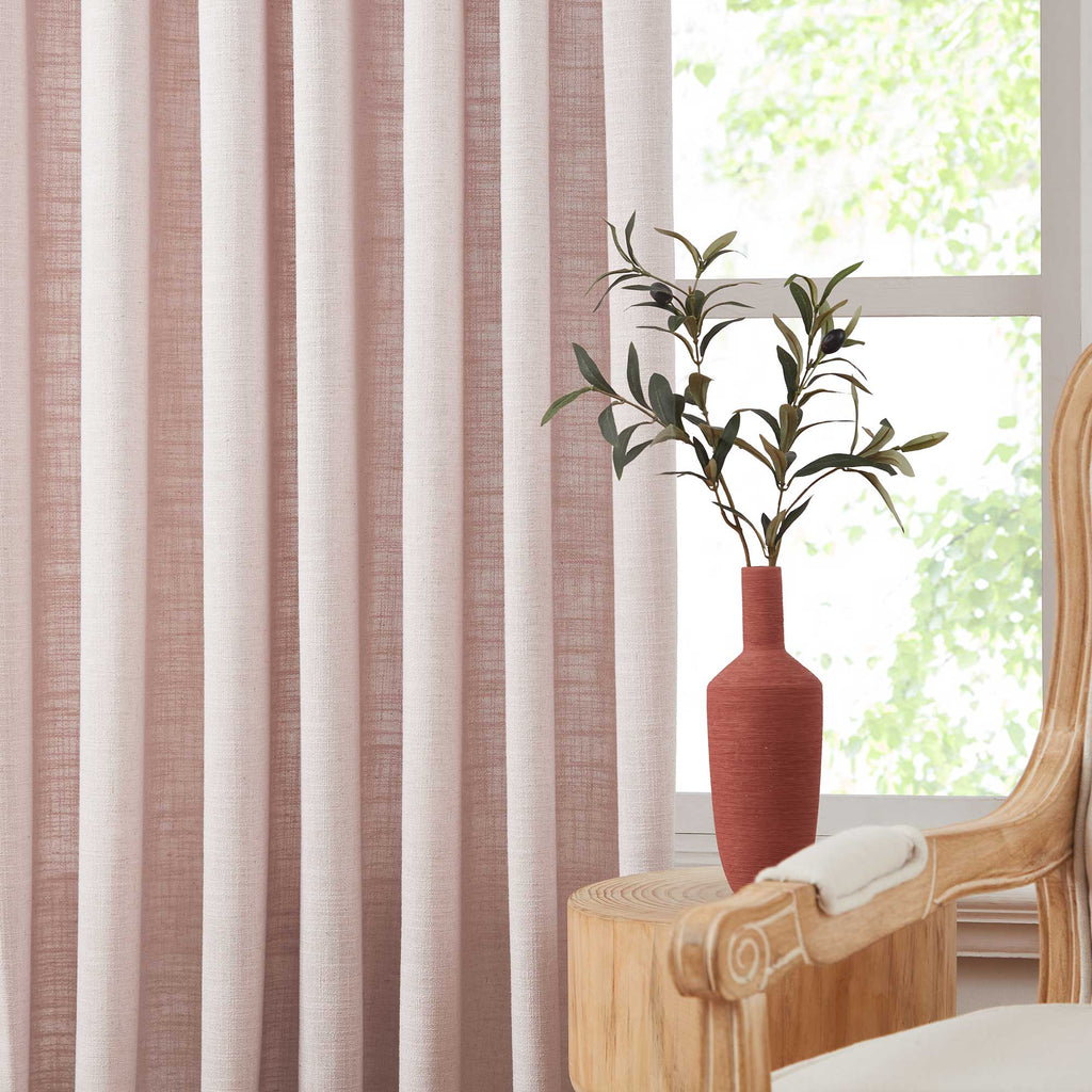 Elvonaeoly Linen Blend Curtains
