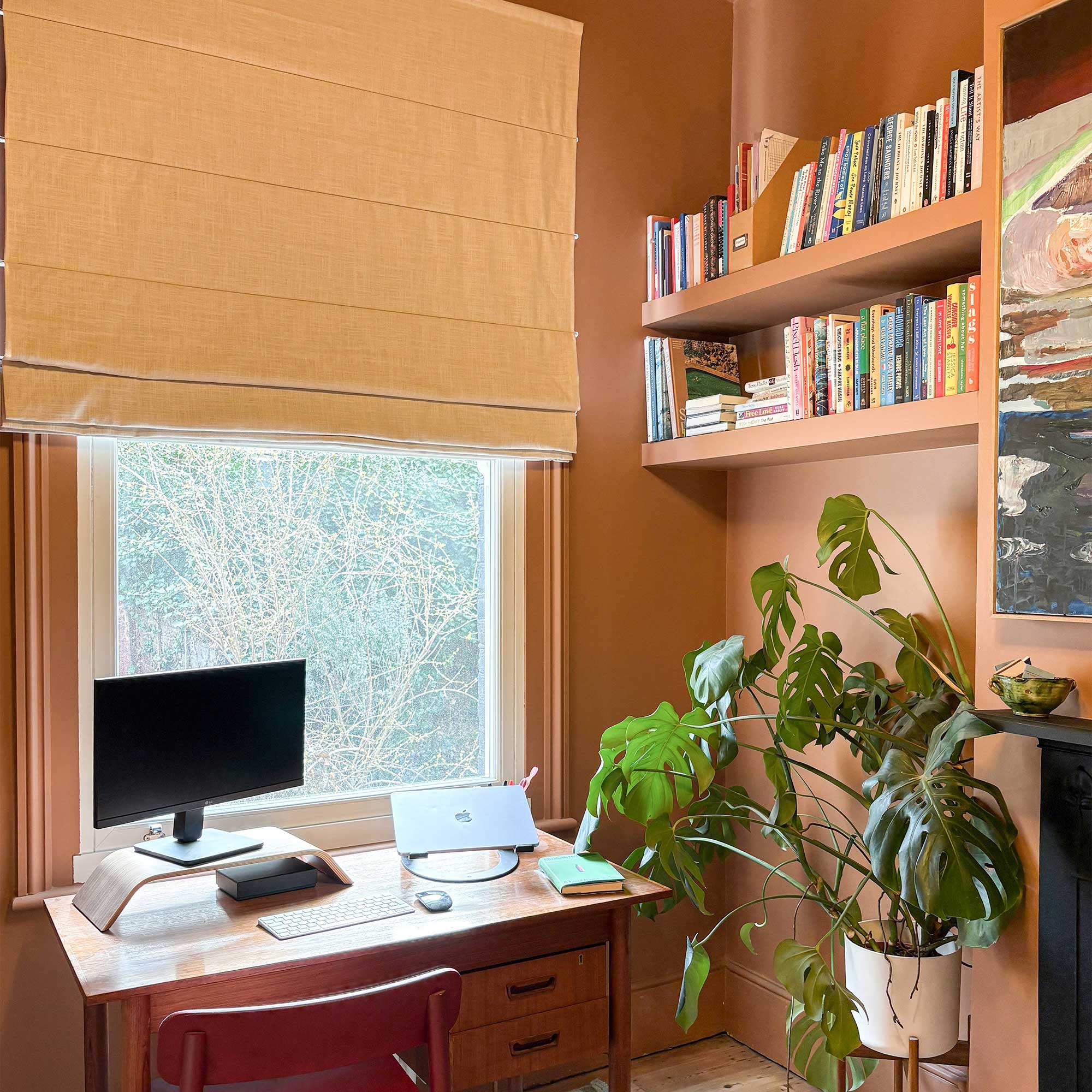 Elvonaeoly Custom Linen Roman Shades