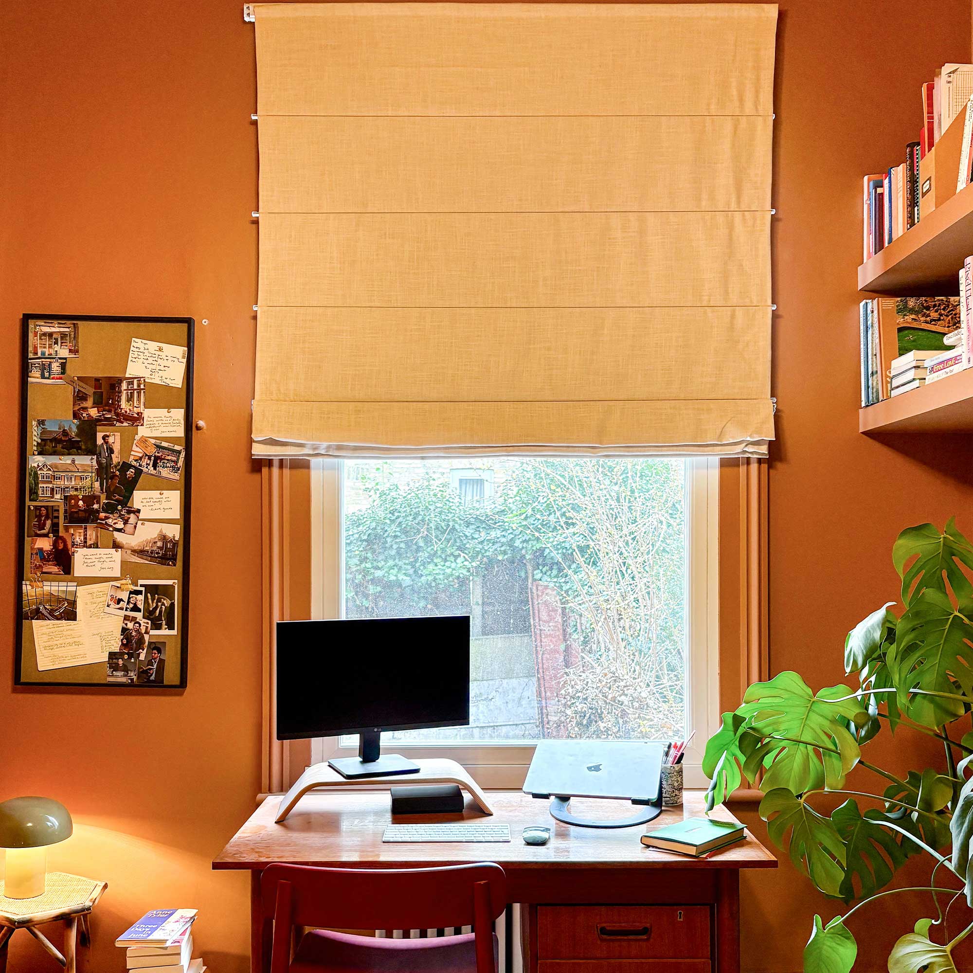 Elvonaeoly Custom Linen Roman Shades