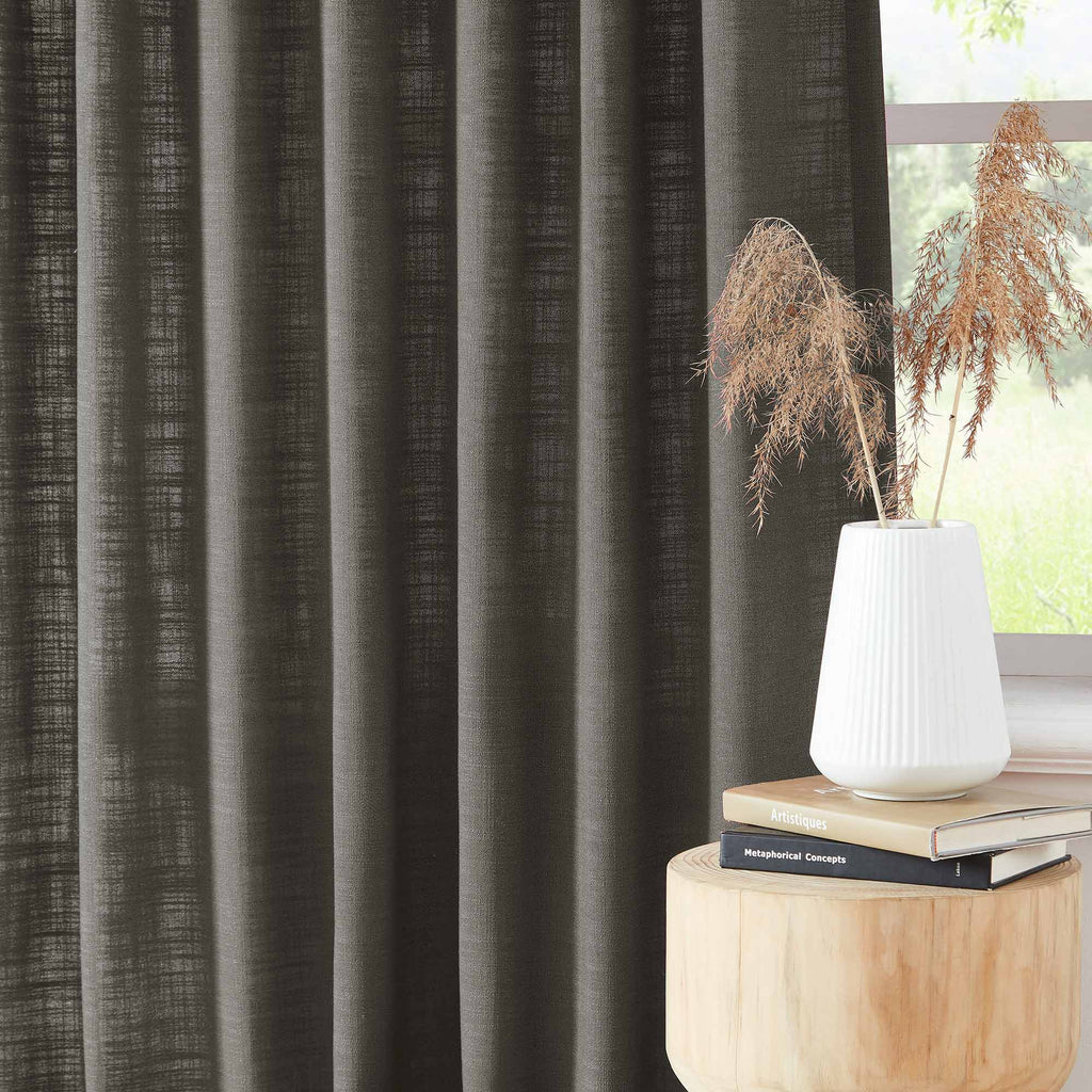 Elvonaeoly Linen Blend Curtains