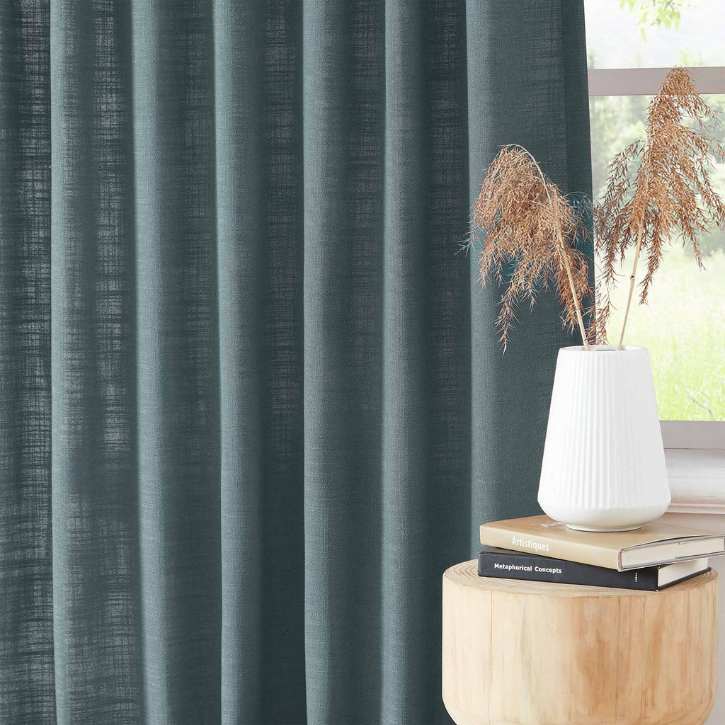 Elvonaeoly Linen Blend Curtains