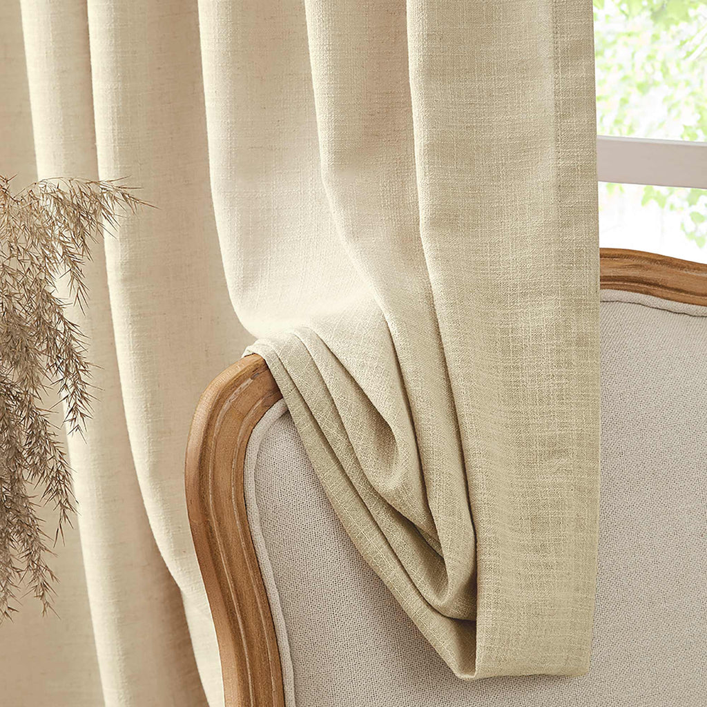 Elvonaeoly Linen Blend Curtains