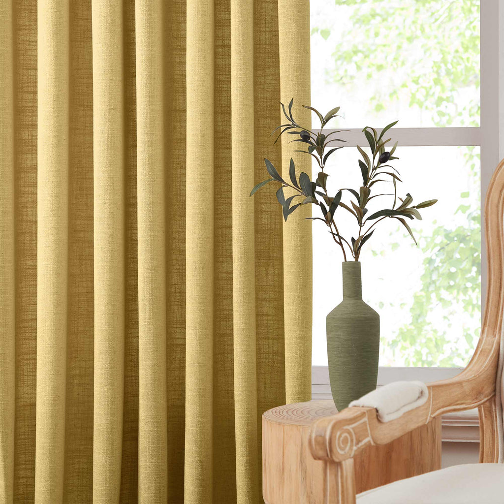 Elvonaeoly Linen Blend Curtains