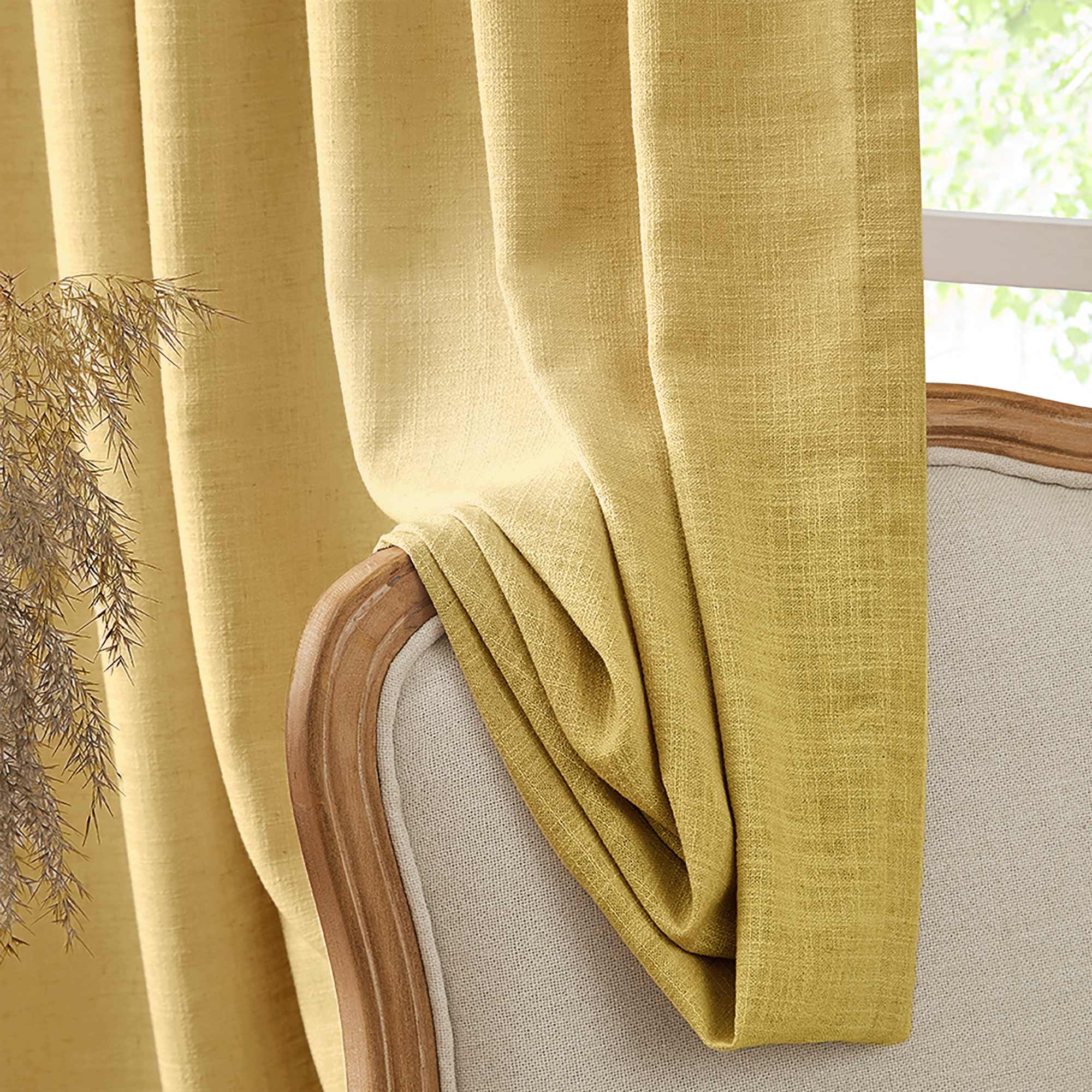 Elvonaeoly Linen Blend Curtains
