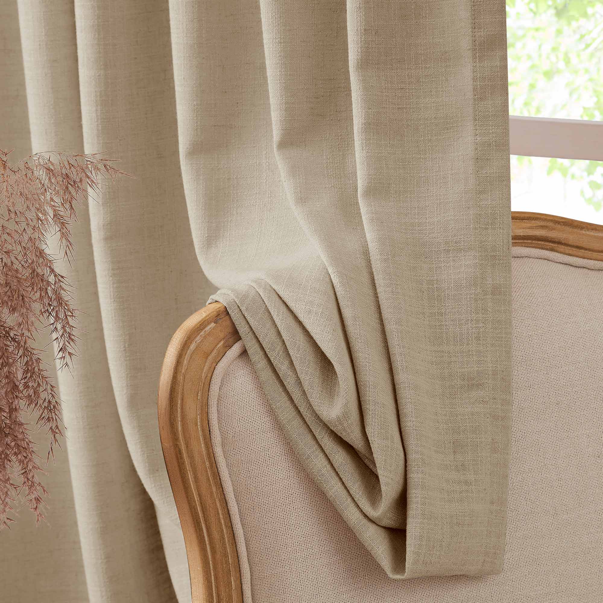 Elvonaeoly Linen Blend Curtains