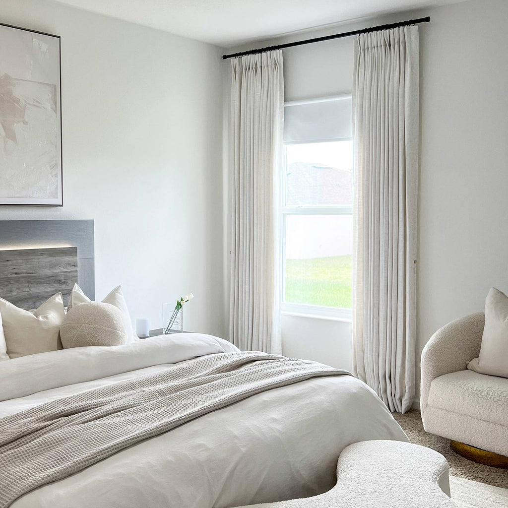 Elvonaeoly Linen Blend Curtains