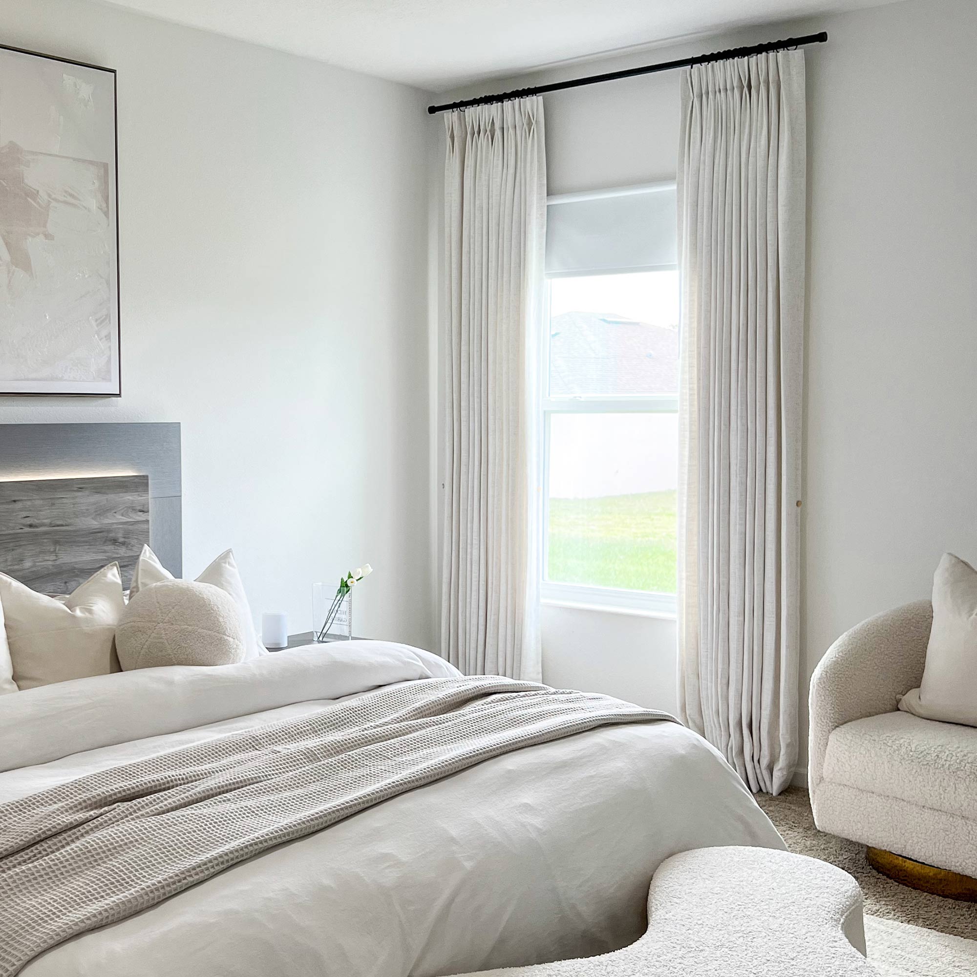 Elvonaeoly Linen Blend Curtains