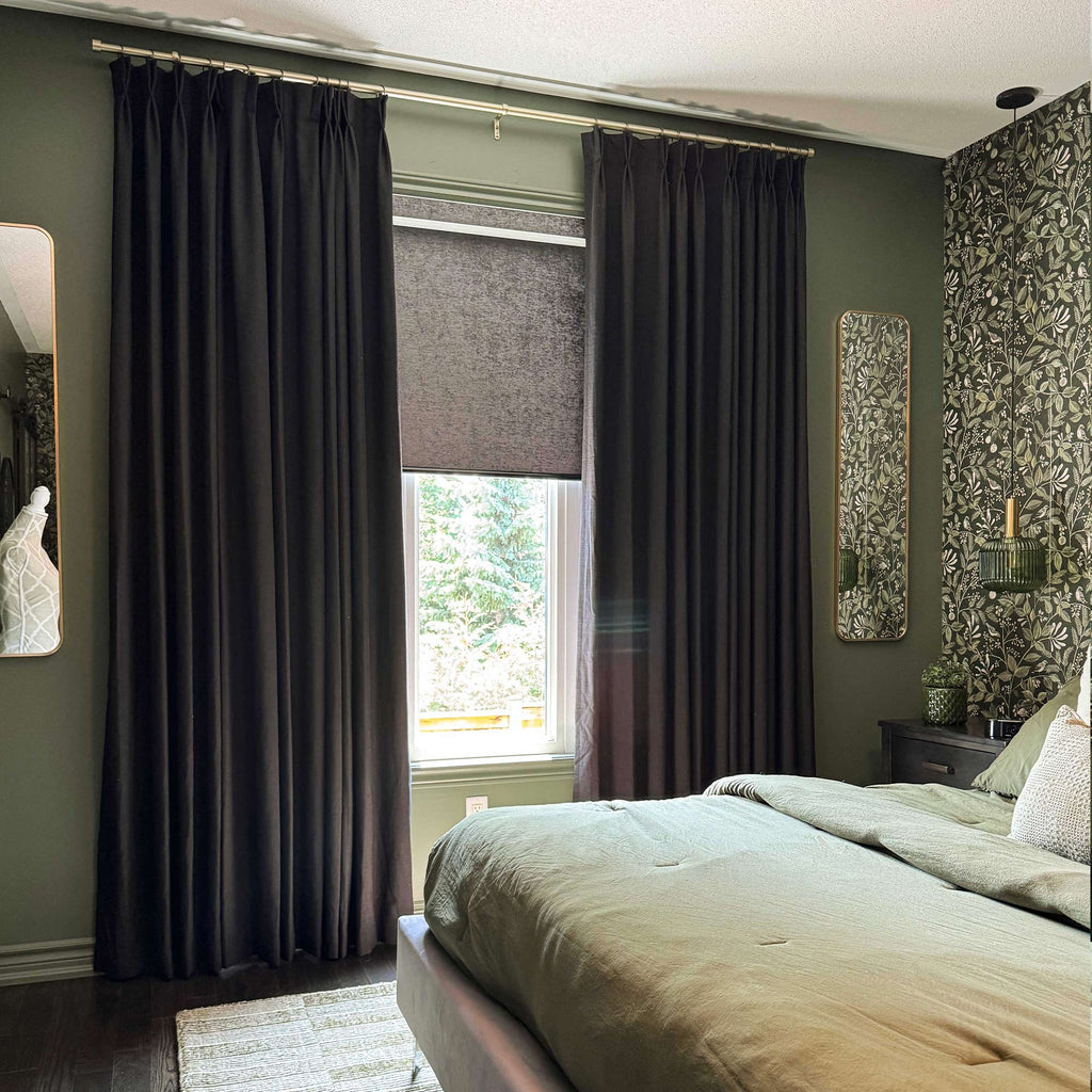 Elvonaeoly Linen Blend Curtains