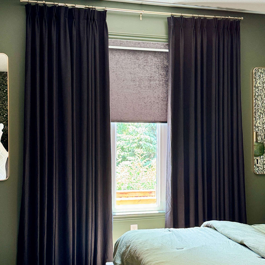 Elvonaeoly Linen Blend Curtains