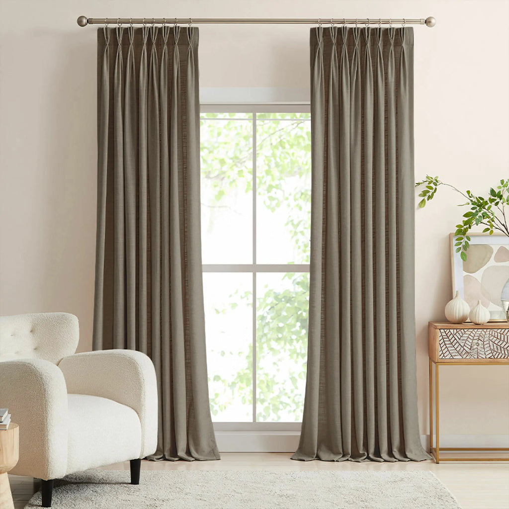 Elvonaeoly Linen Blend Curtains