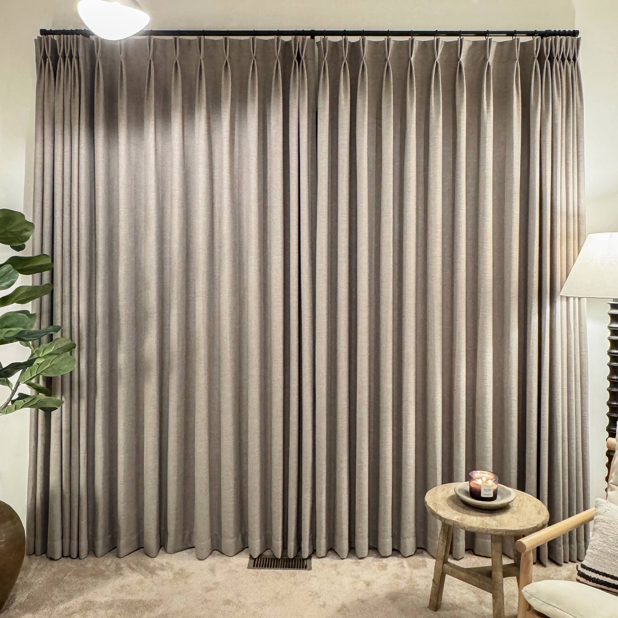 Elvonaeoly Linen Blend Curtains