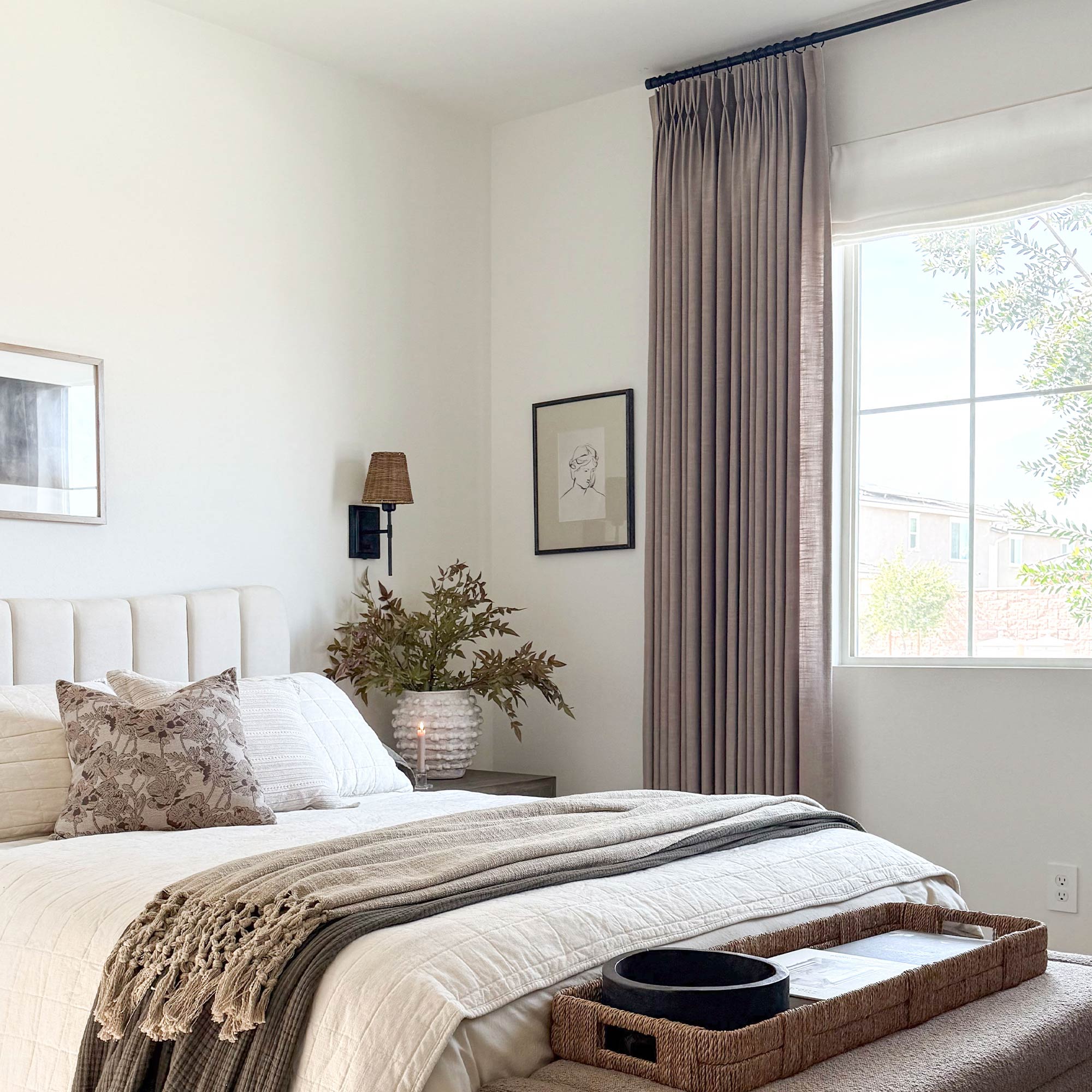 Elvonaeoly Linen Blend Curtains