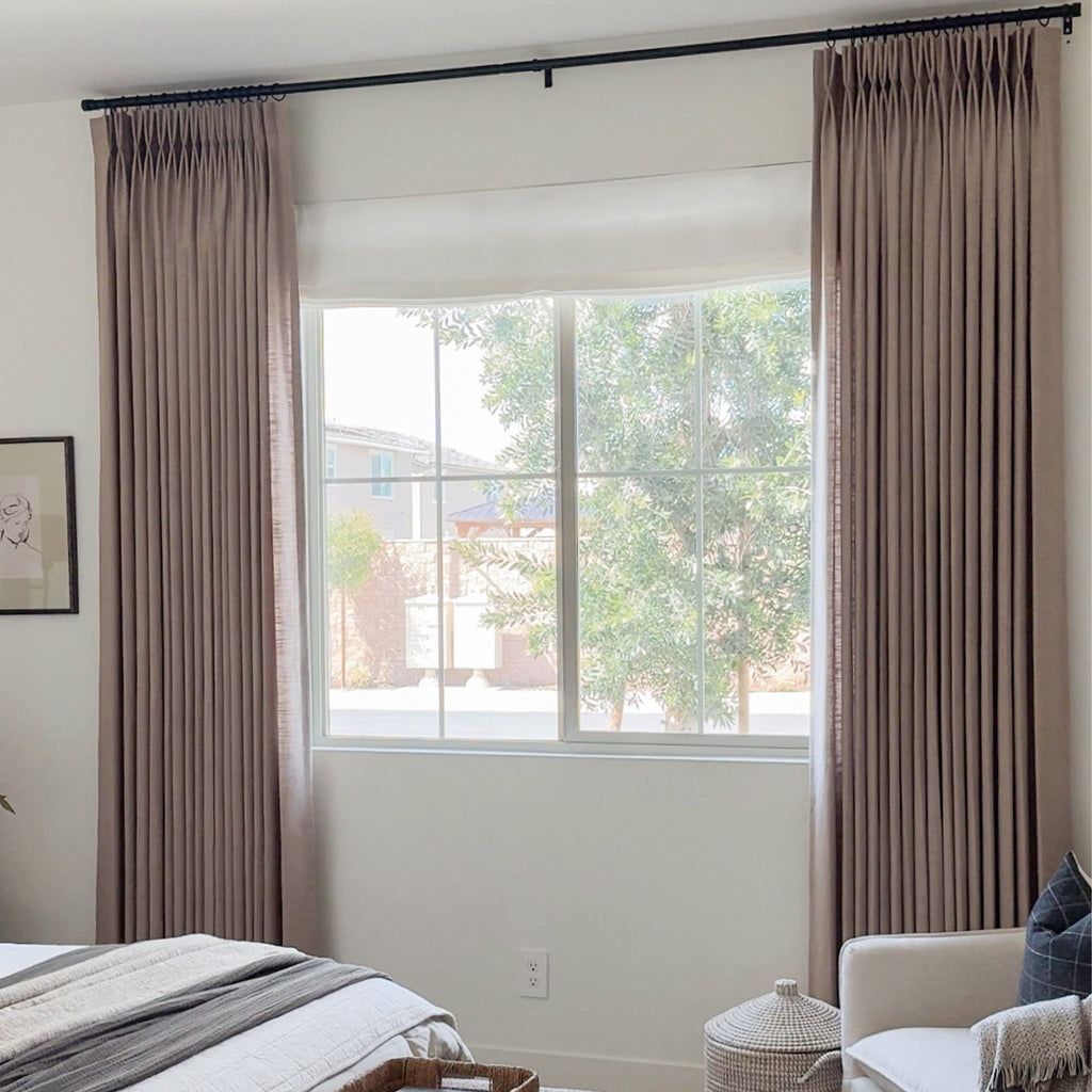 Elvonaeoly Linen Blend Curtains