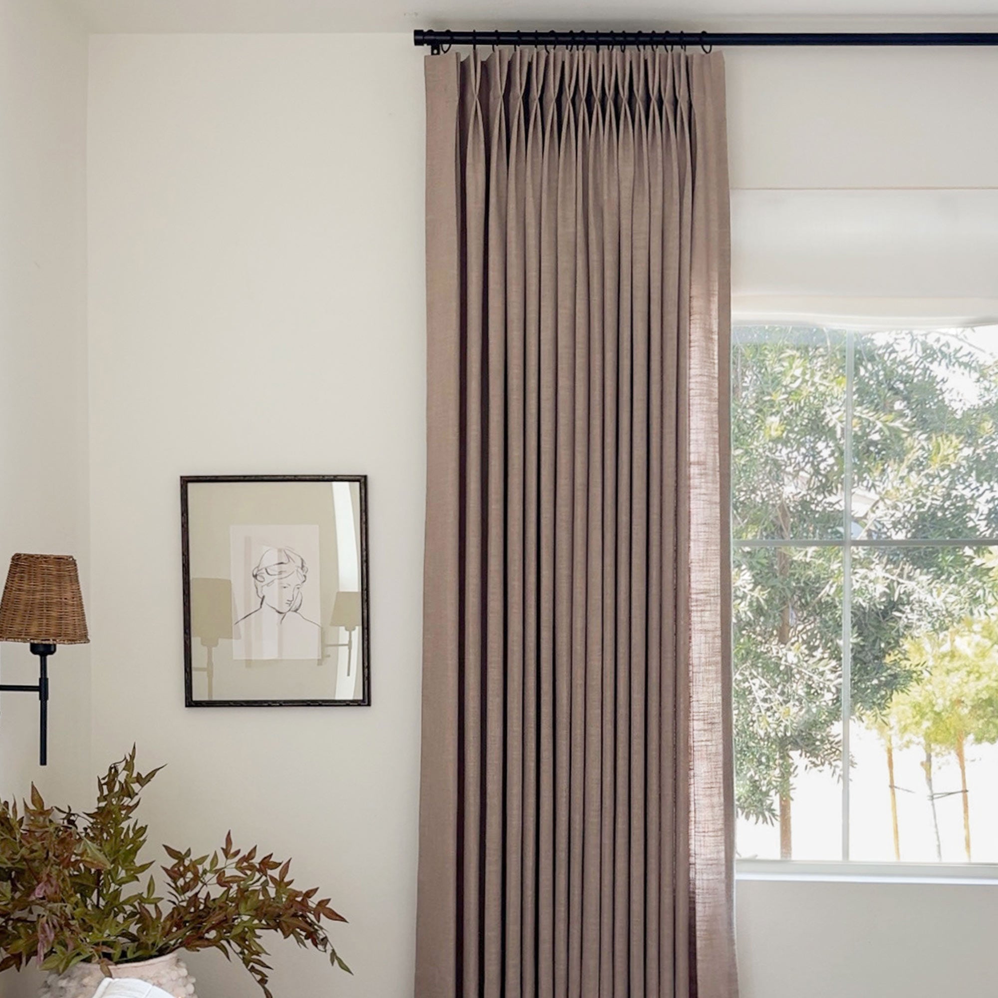 Elvonaeoly Linen Blend Curtains