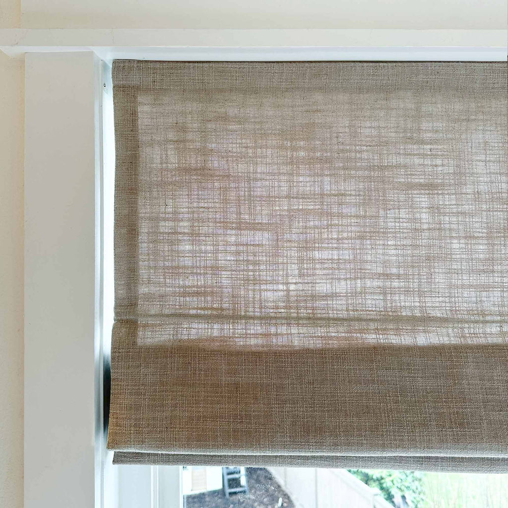 Elvonaeoly Custom Linen Roman Shades