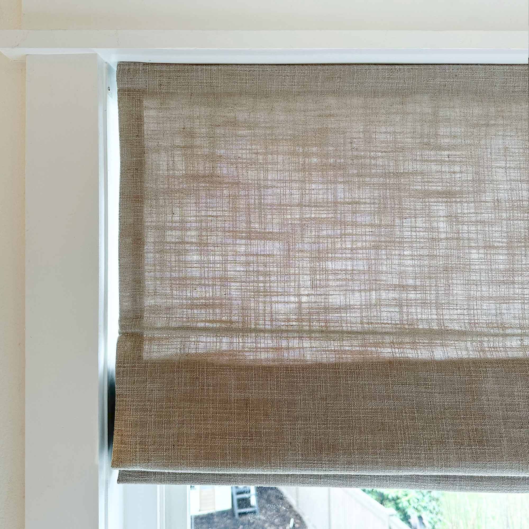 Elvonaeoly Custom Linen Roman Shades