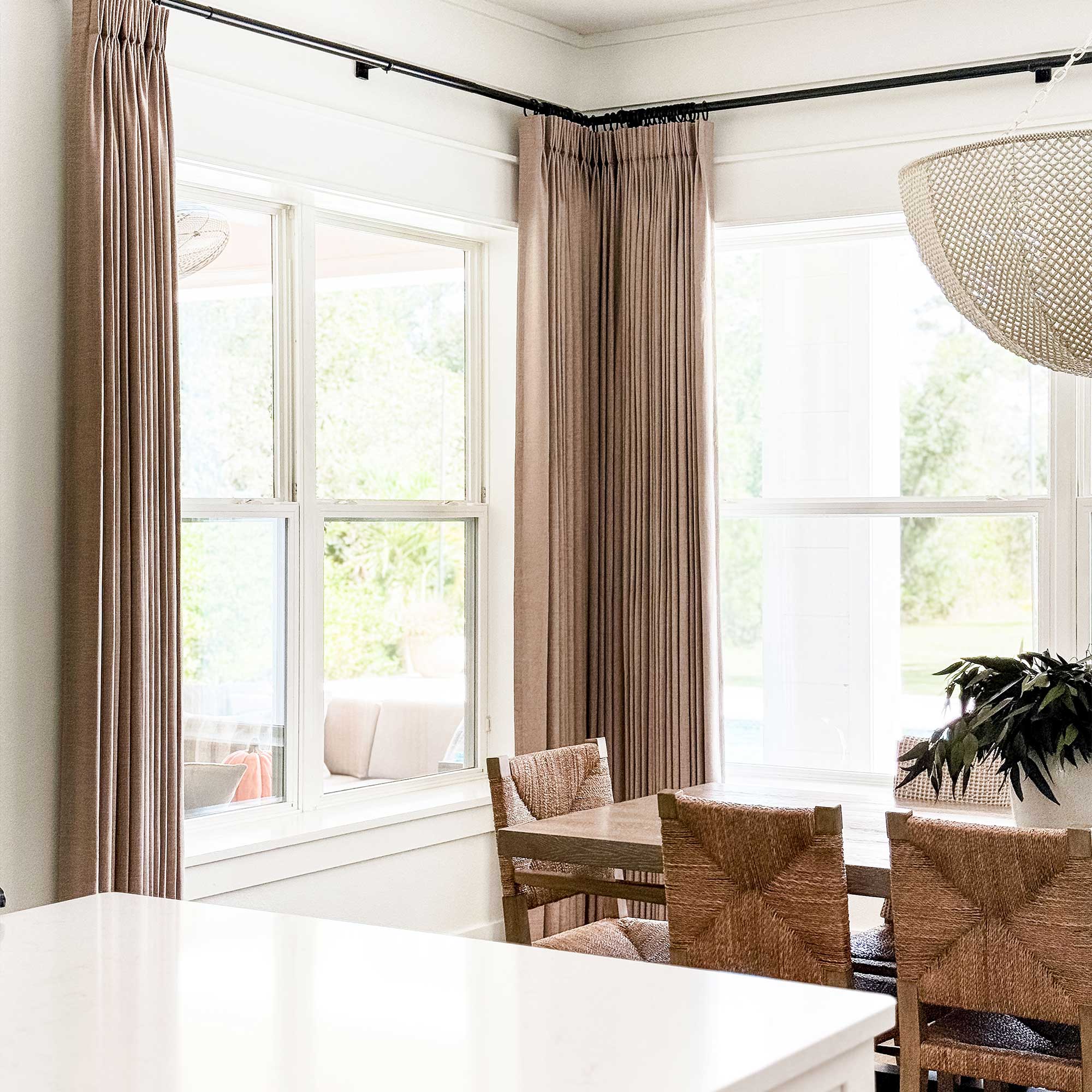 Elvonaeoly Linen Blend Curtains