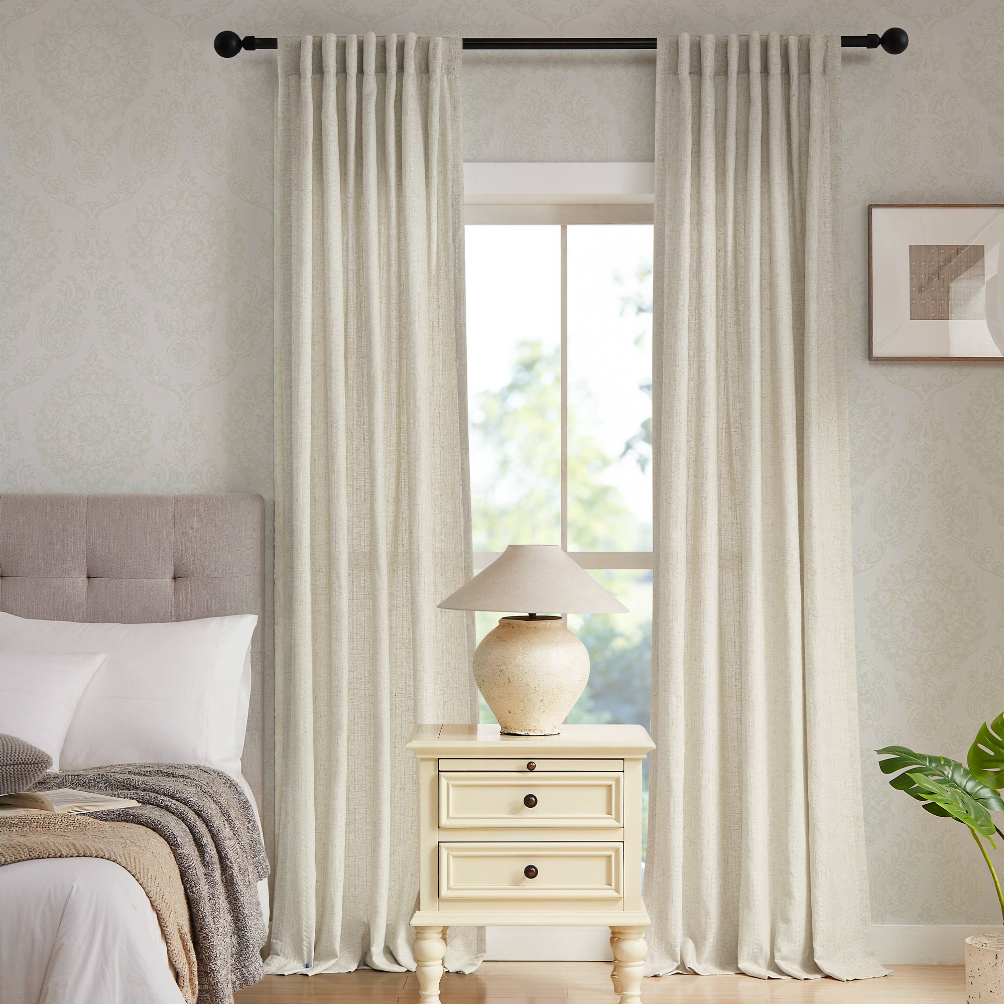 Elvonaeoly Bohemian Semi Sheer Curtains