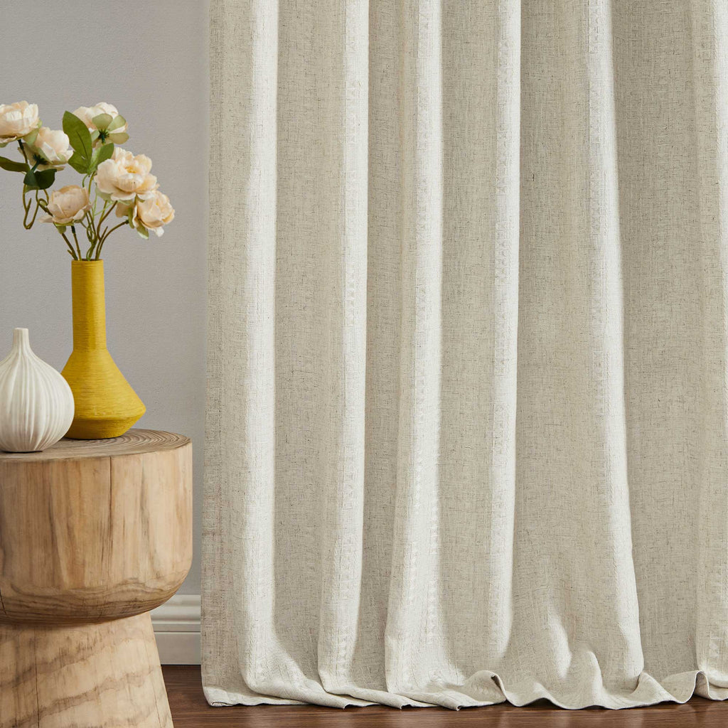 Elvonaeoly Bohemian Semi Sheer Curtains