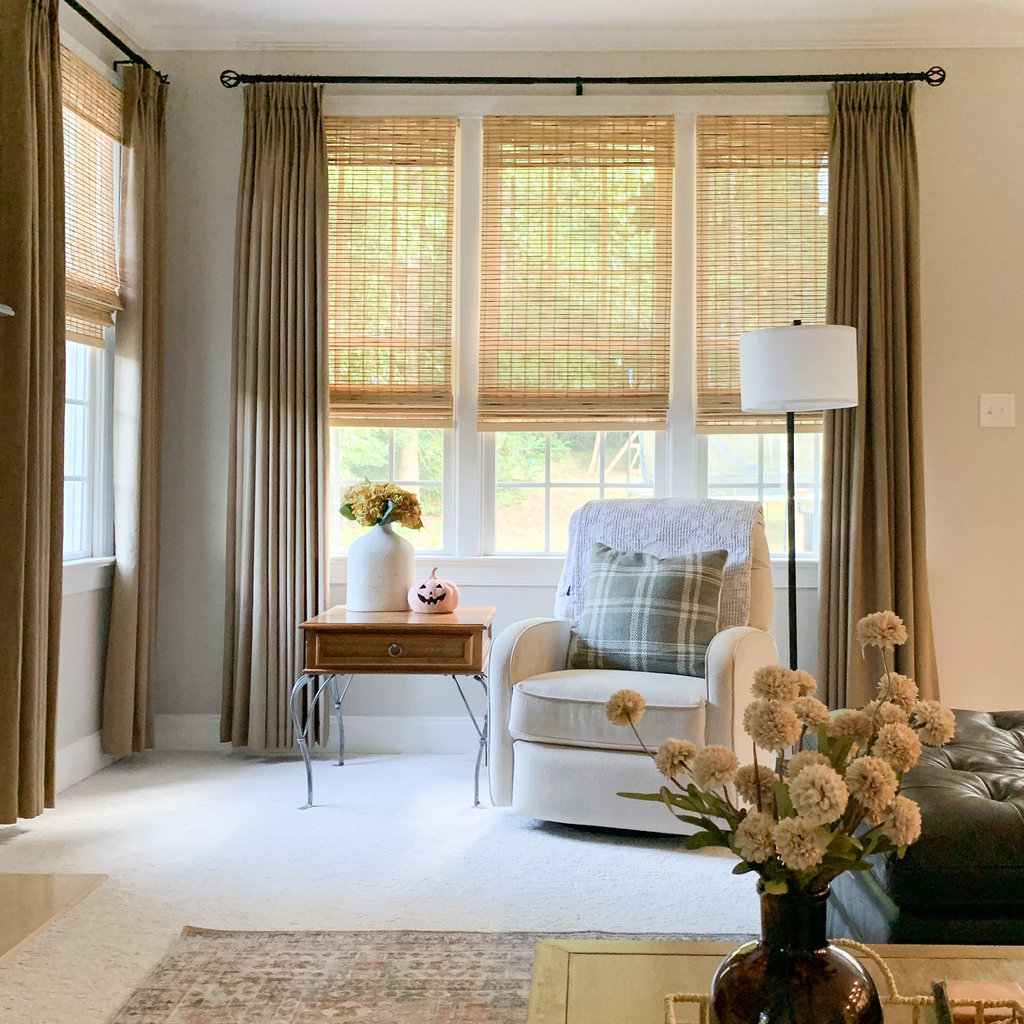 Elvonaeoly Cross Linen Texture Curtains