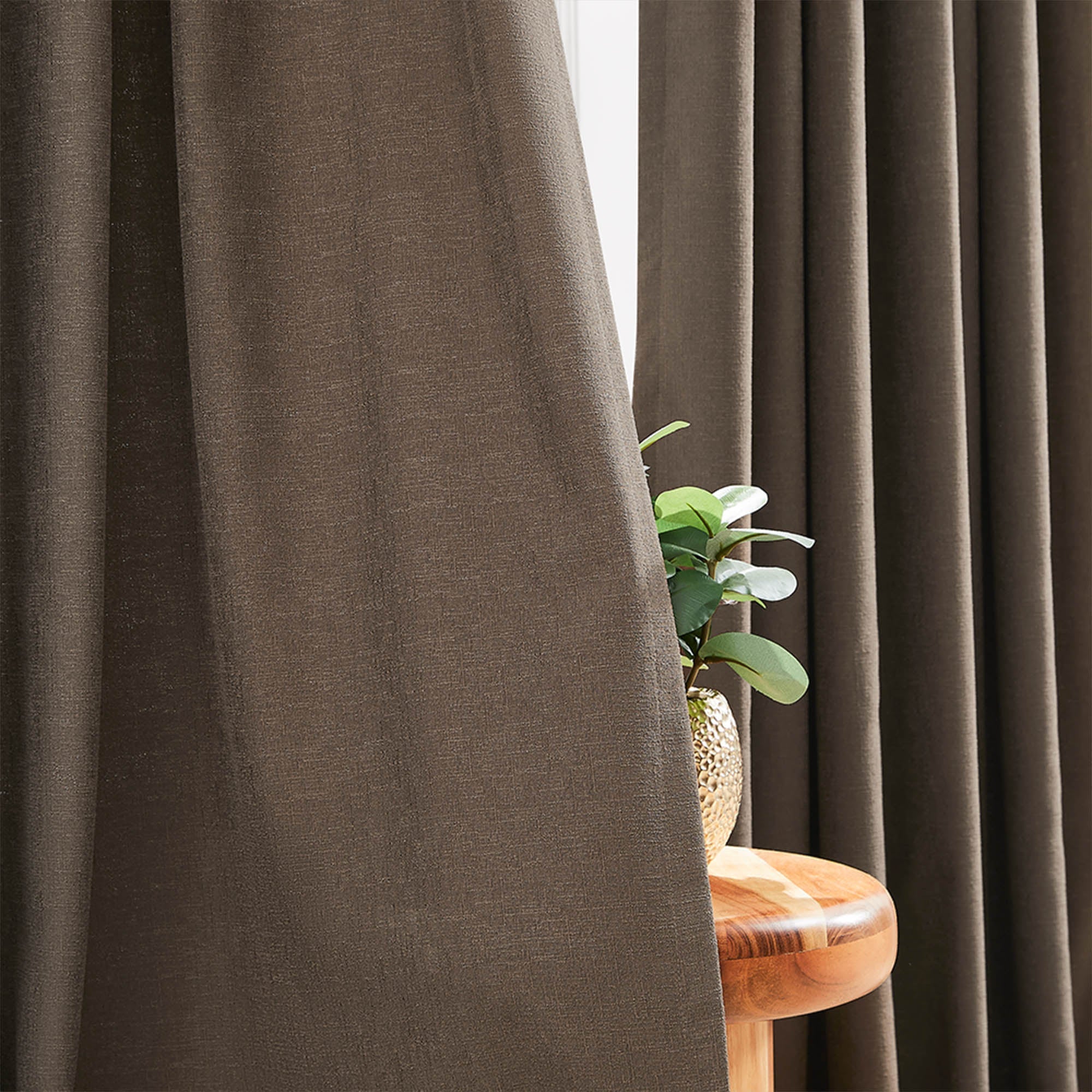 Elvonaeoly Cross Linen Texture Curtains