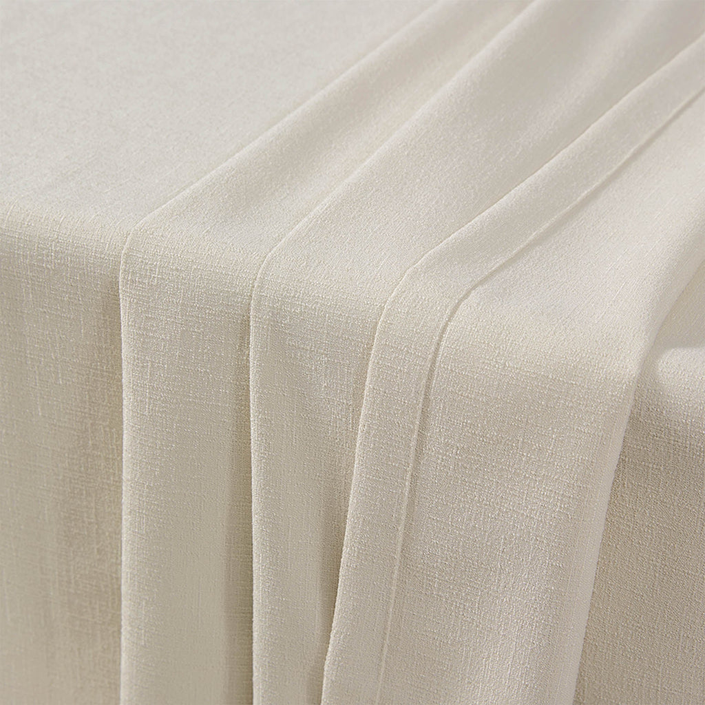 Elvonaeoly Cross Linen Texture Curtains