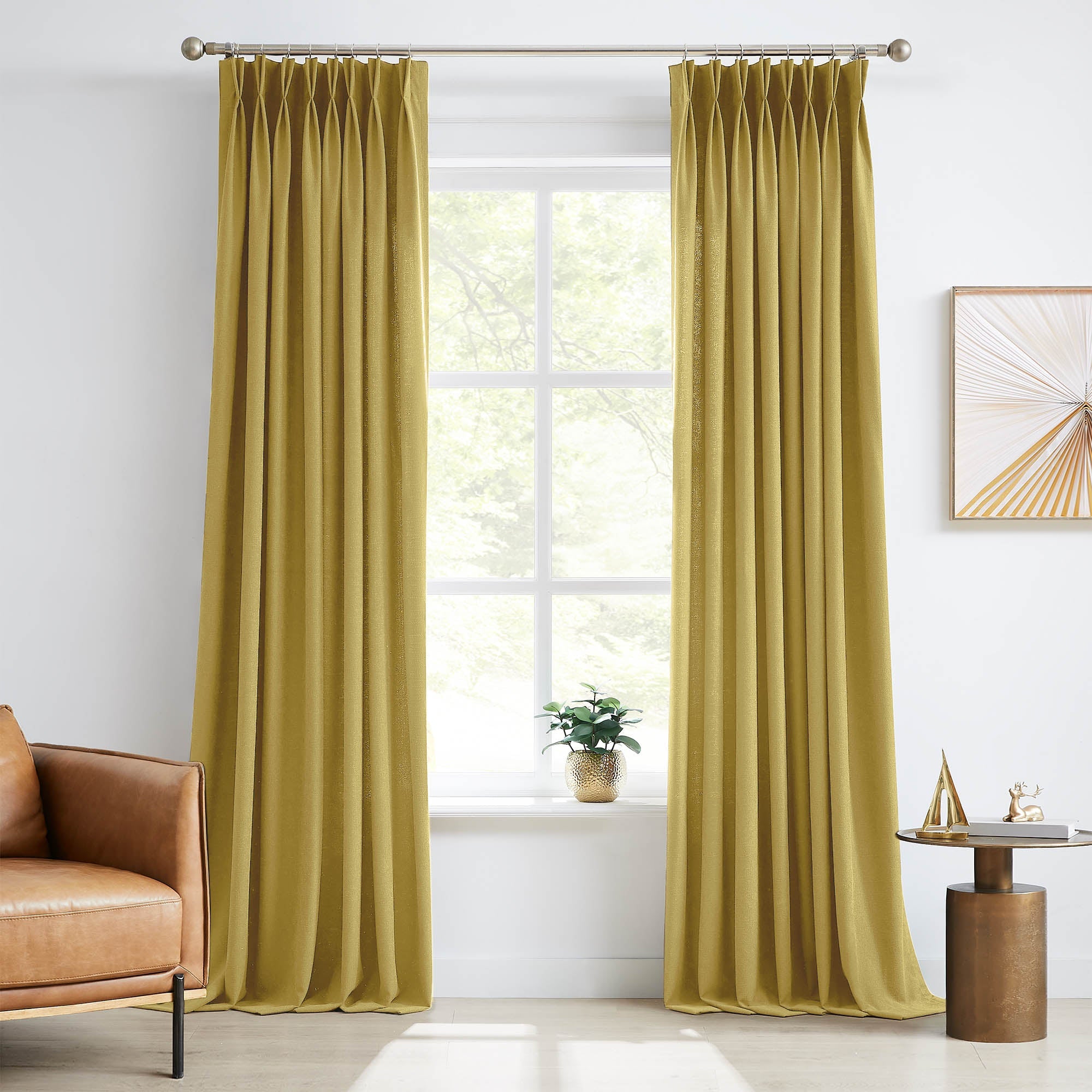 Elvonaeoly Cross Linen Texture Curtains