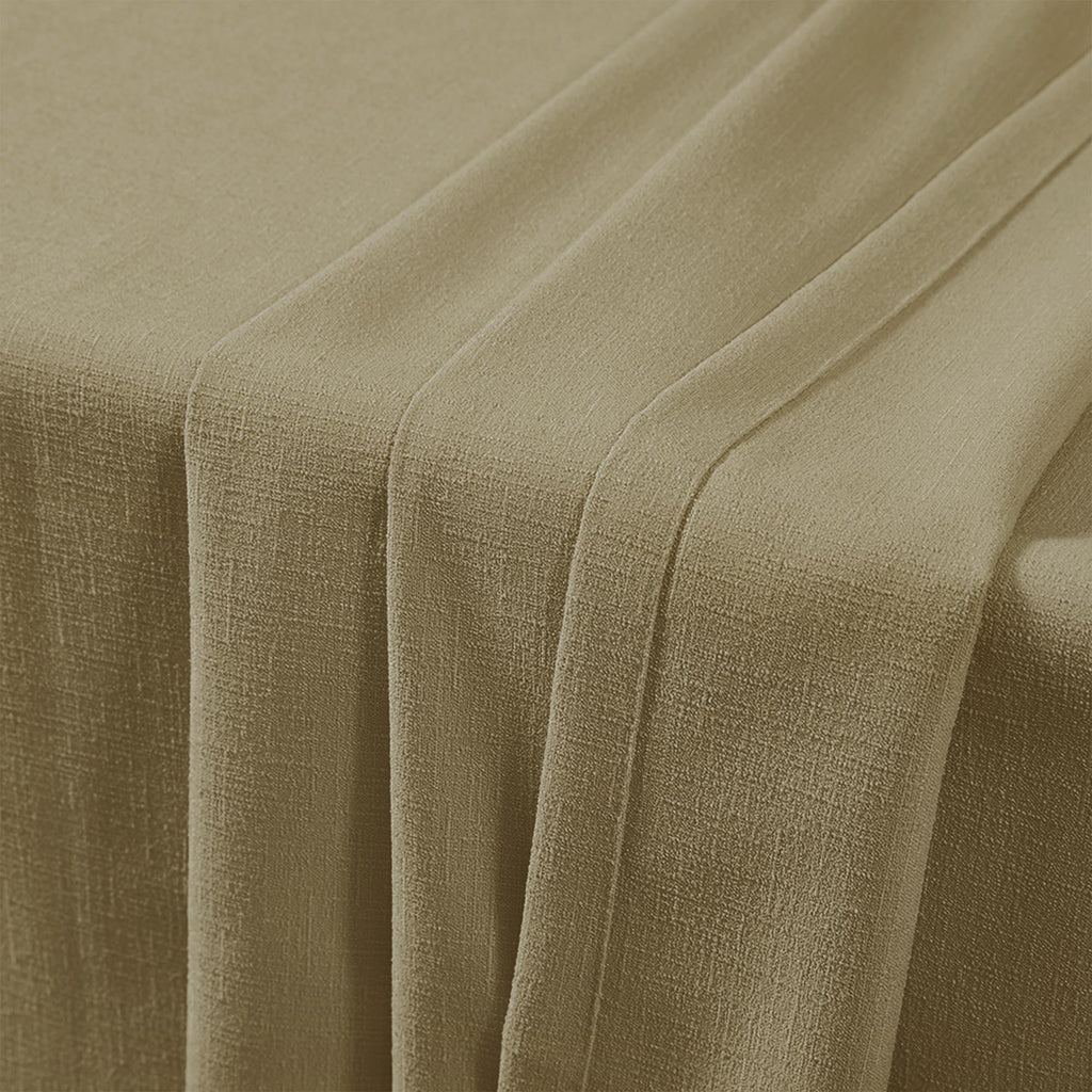 Elvonaeoly Cross Linen Texture Curtains